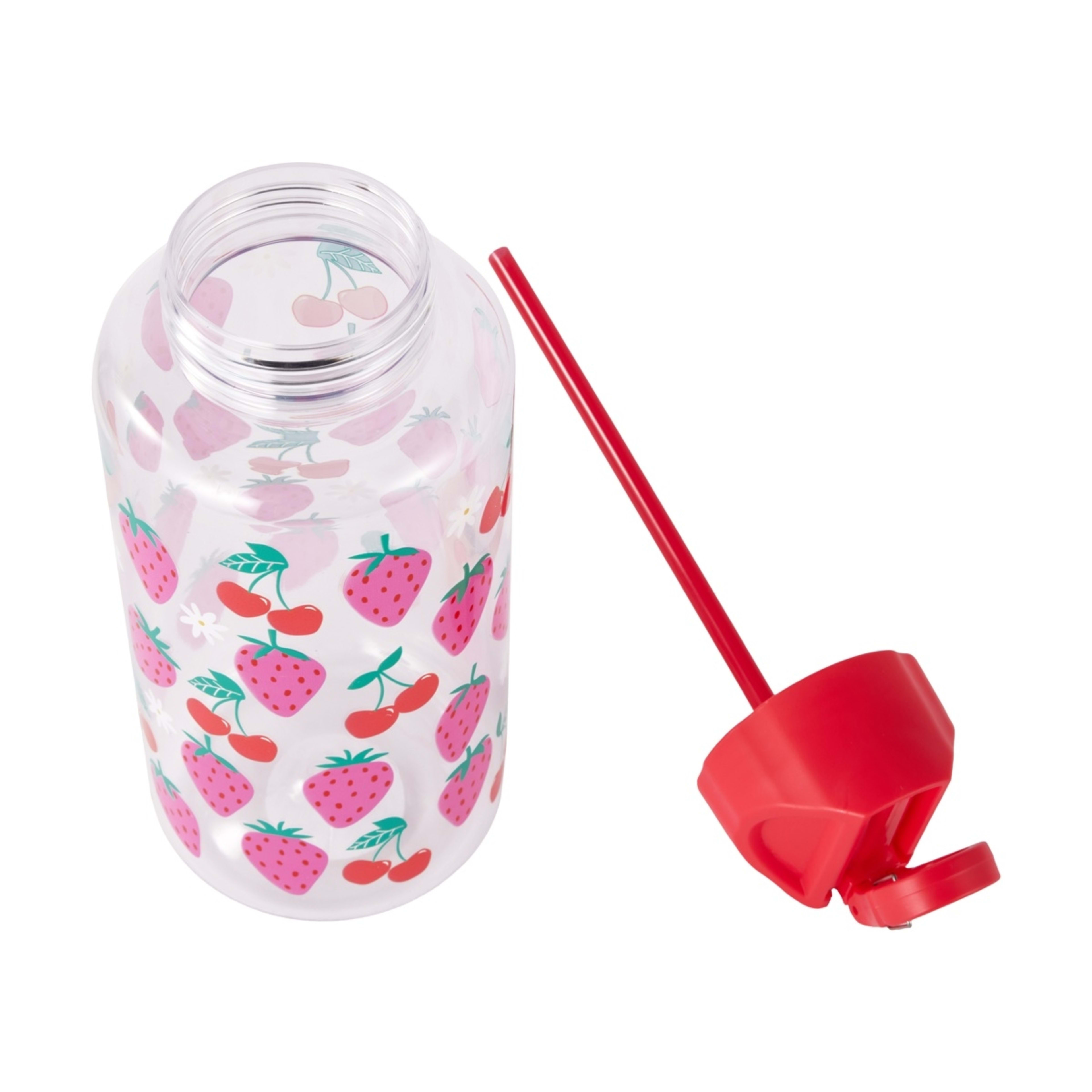 1L Strawberries and Cherries Cylinder Drink Bottle - Kmart