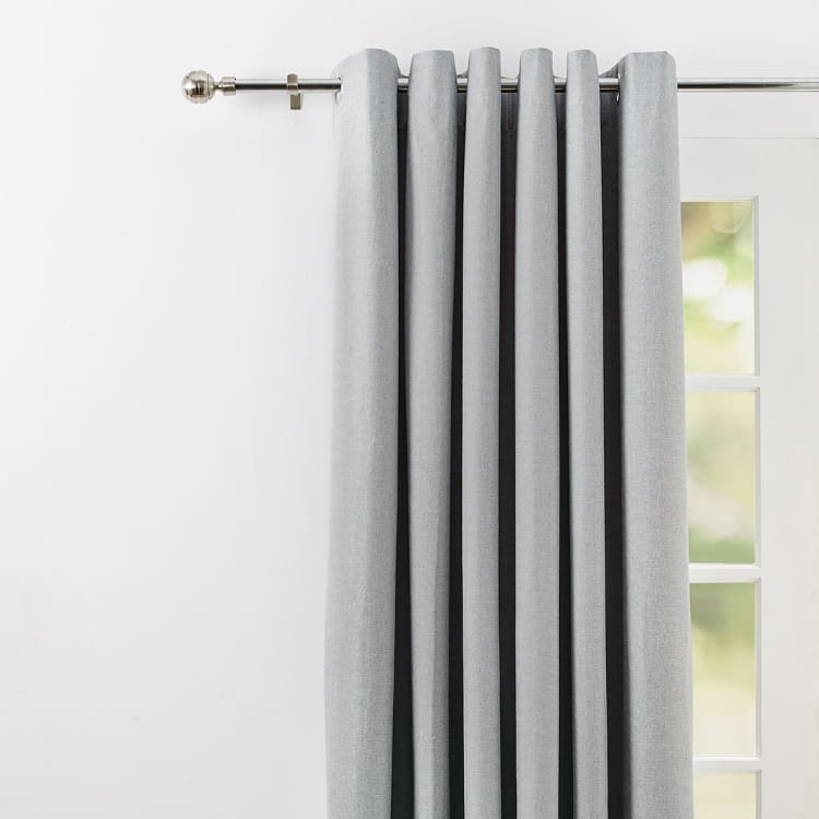 Monaco Double Width Eyelet Curtain Grey Kmart