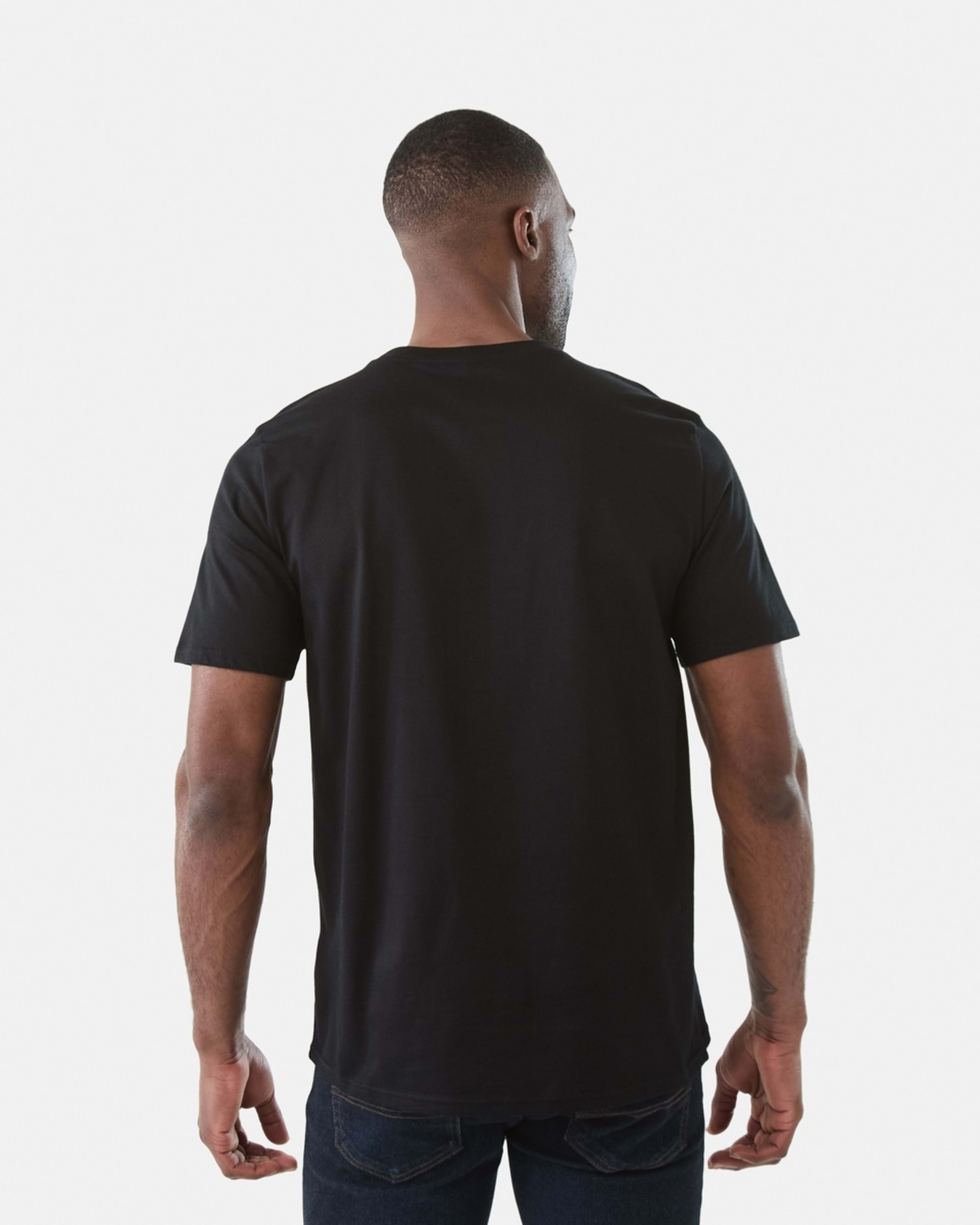 3 Australian Grown Cotton Crew Neck T-shirt Black, 3 of 5