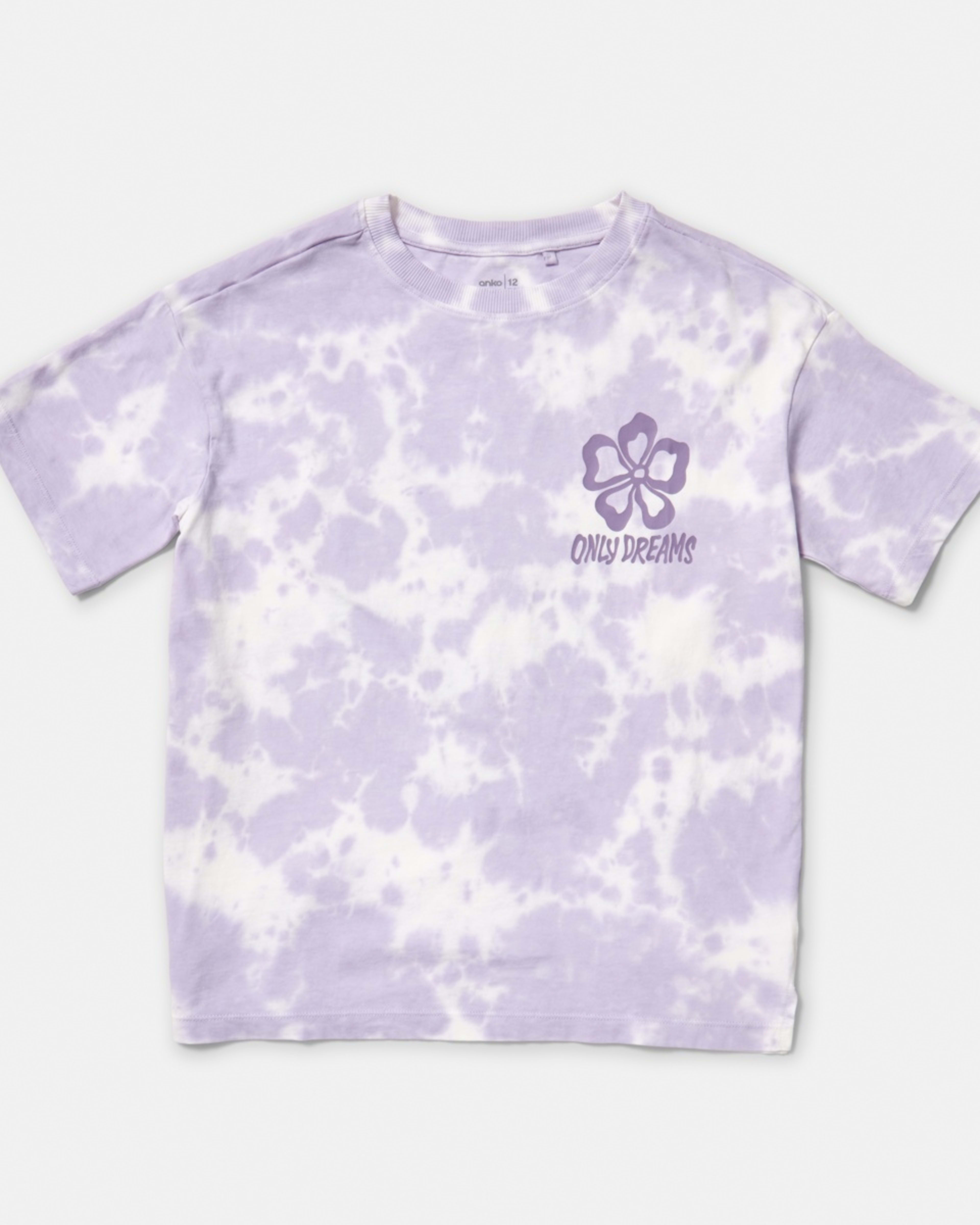 8 Oversized T-shirt Soft Lilac Tie Dye Multi, 8 of 9