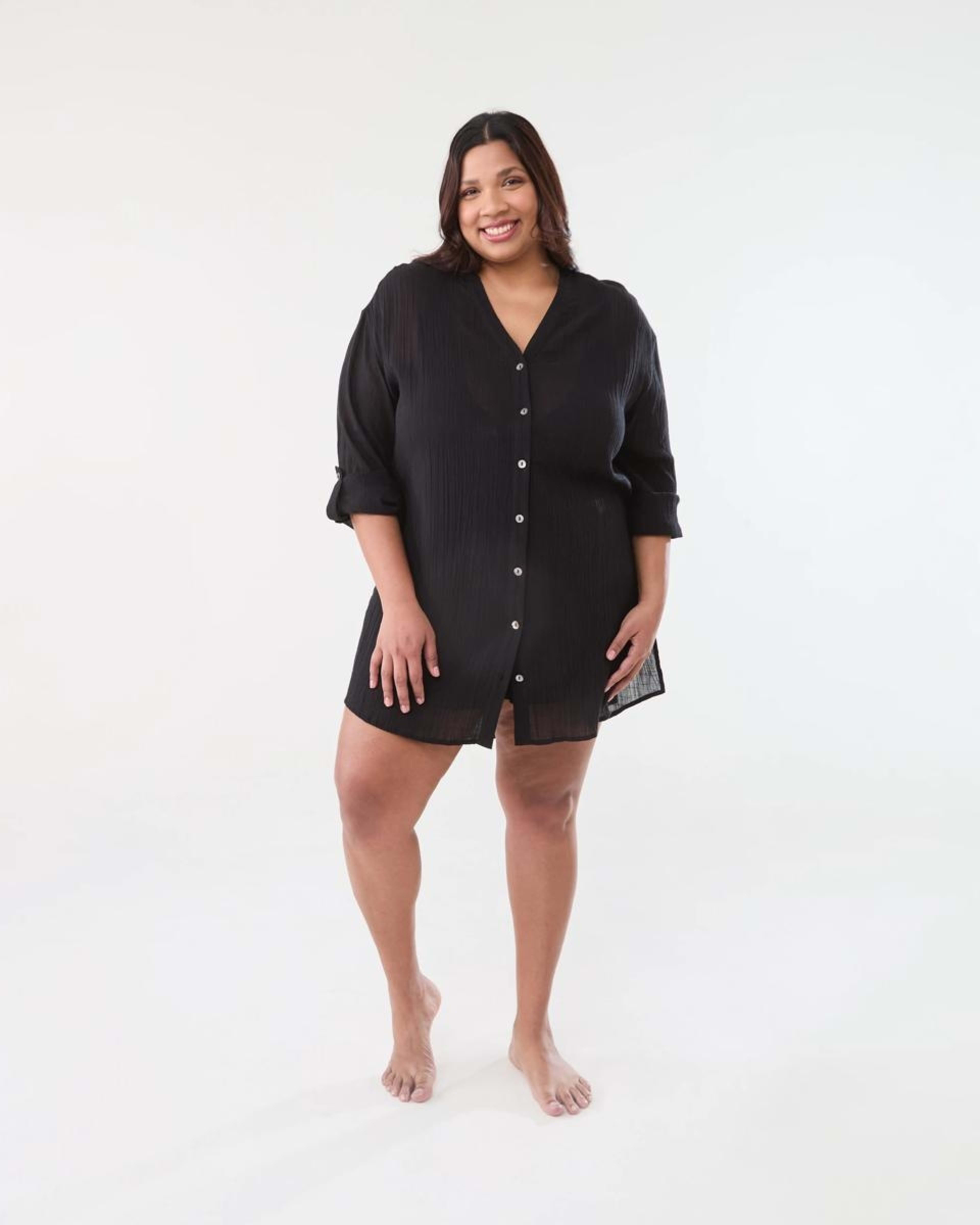 9 Curve Beach Kaftan BLACK, 9 of 9