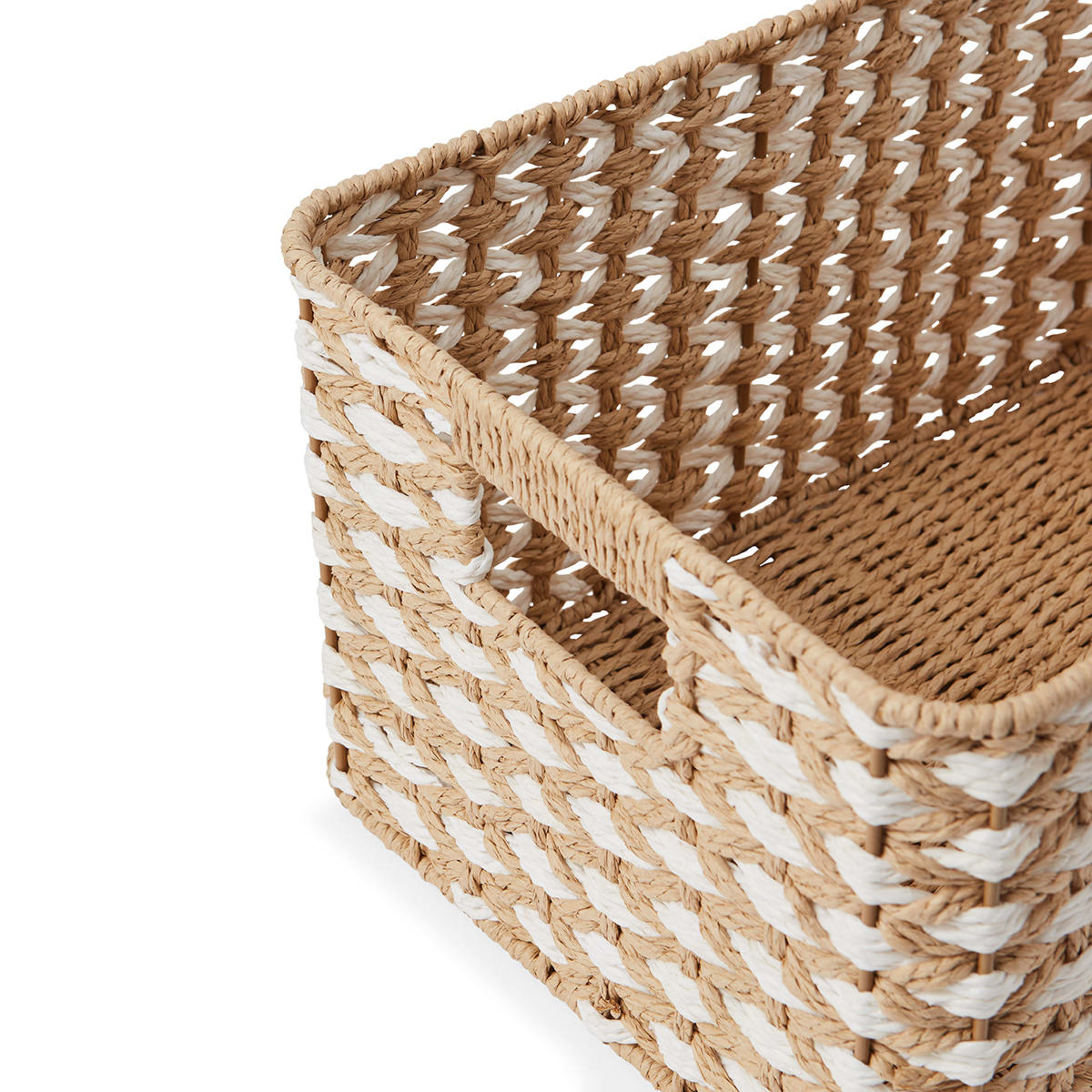 Set of 3 Rectangle Baskets Brown Kmart