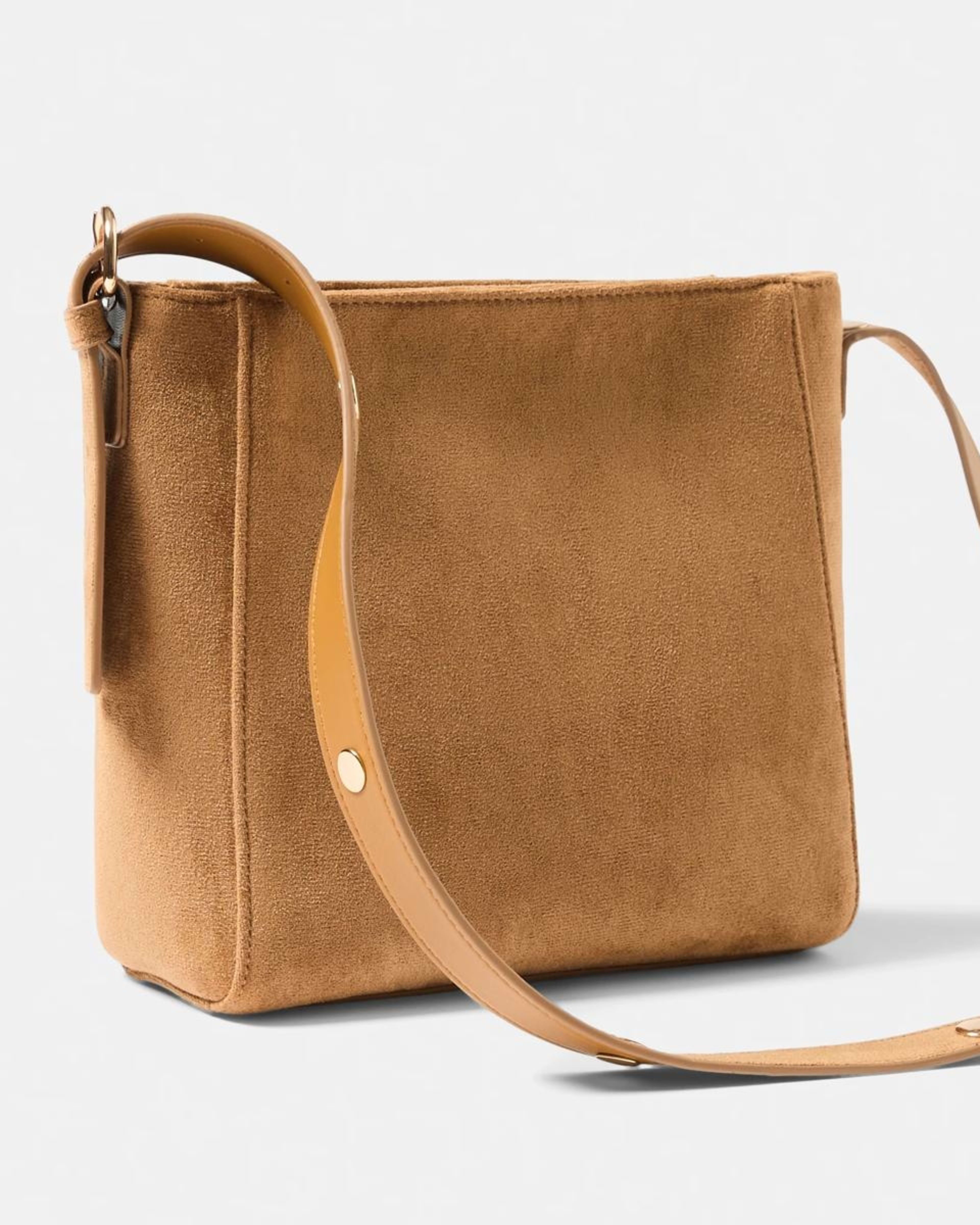 3 Studded Crossbody Bag CAMEL TAN, 3 of 8