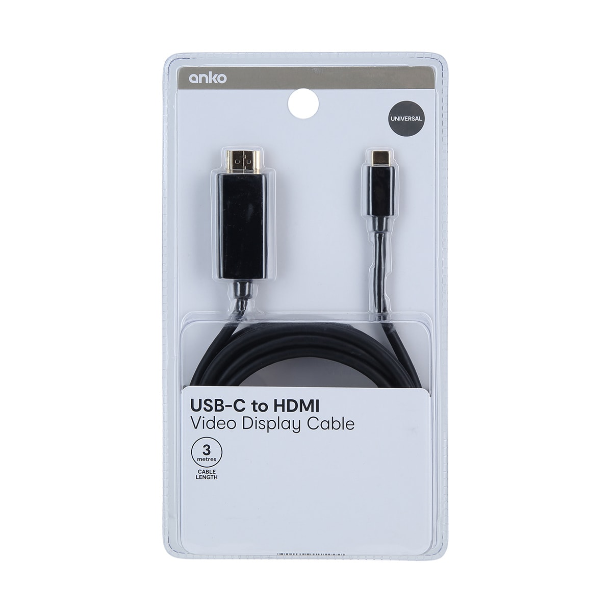 USBC to HDMI Cable 3m Kmart