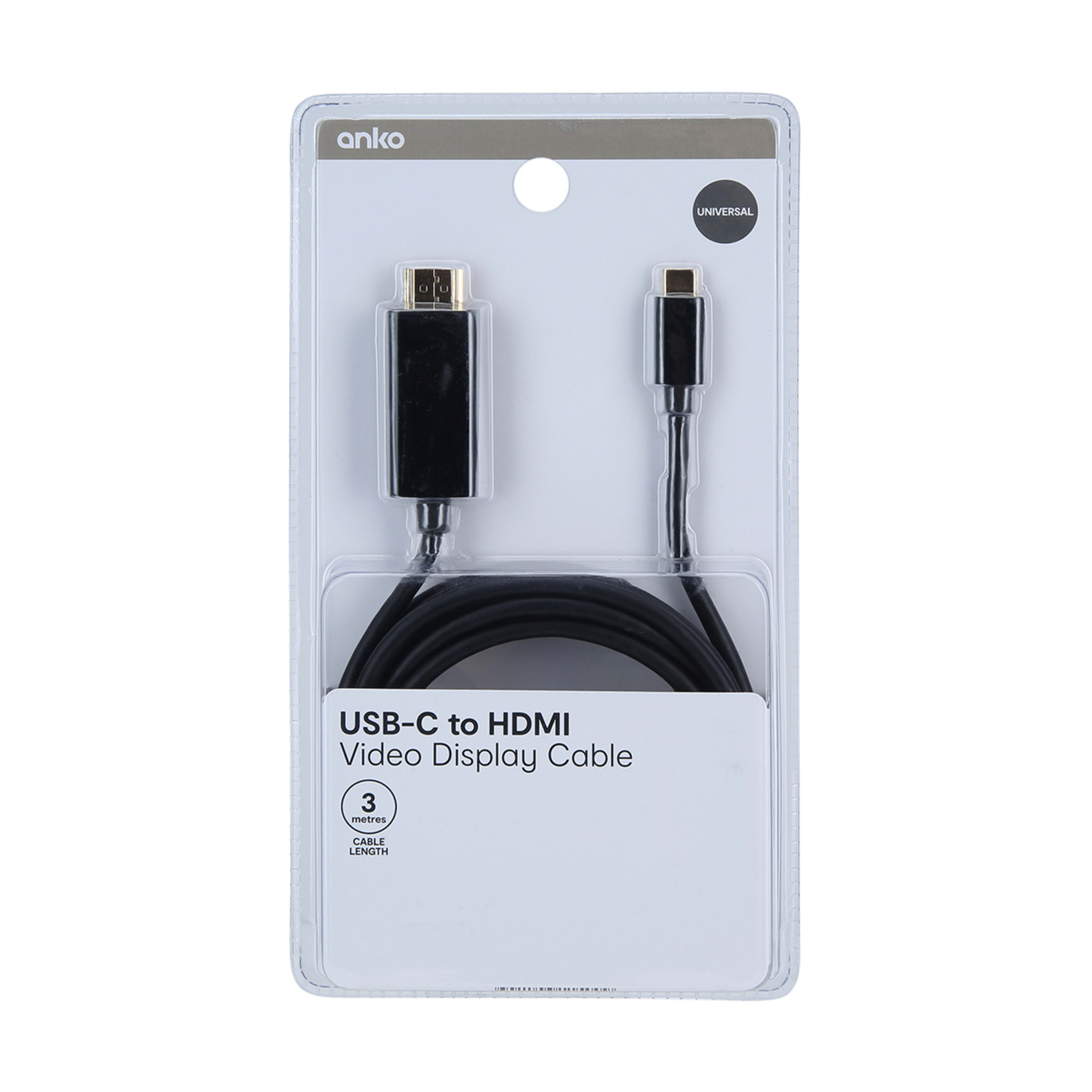 USBC to HDMI Cable 3m Kmart