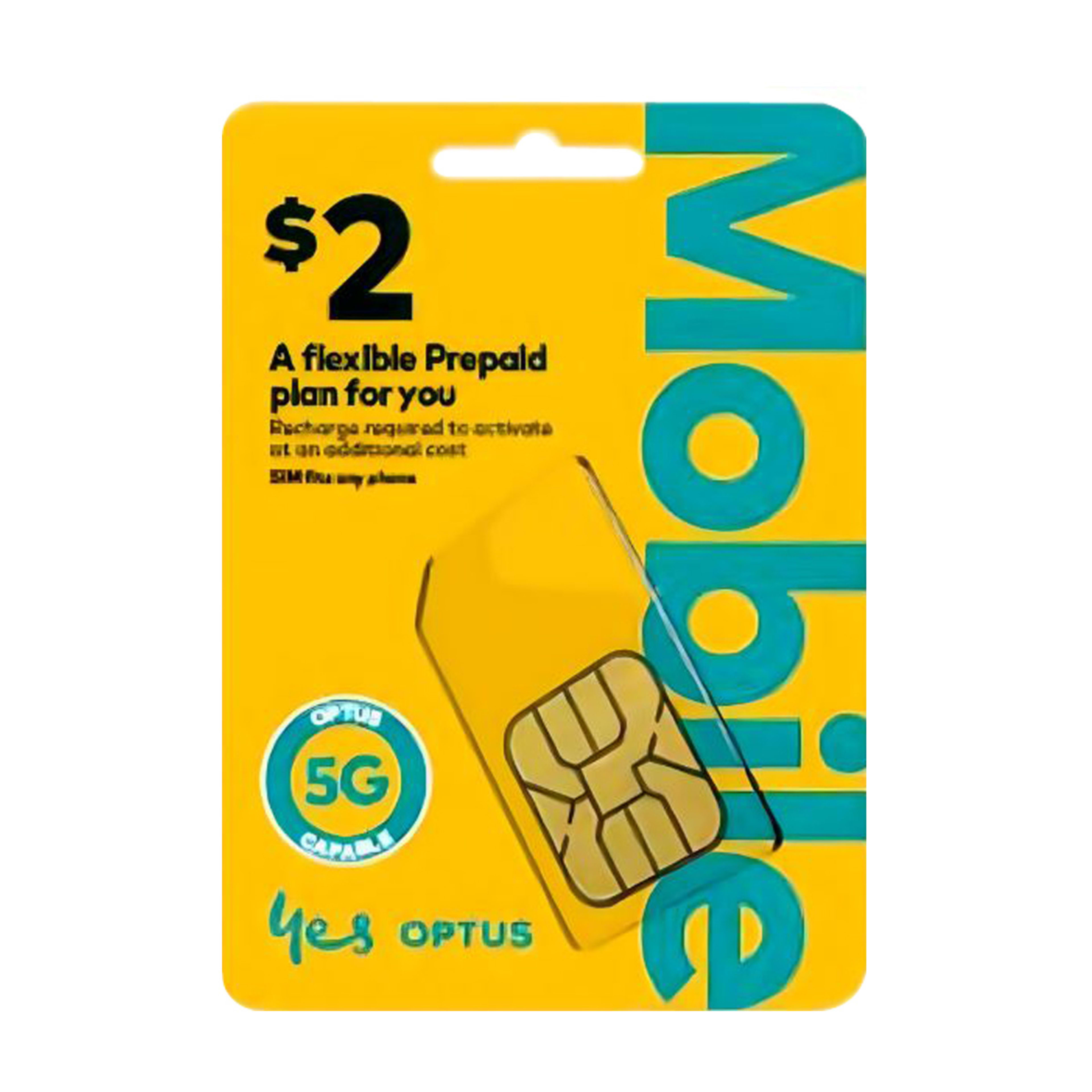 1 Optus $2 Prepaid Mobile Phone SIM