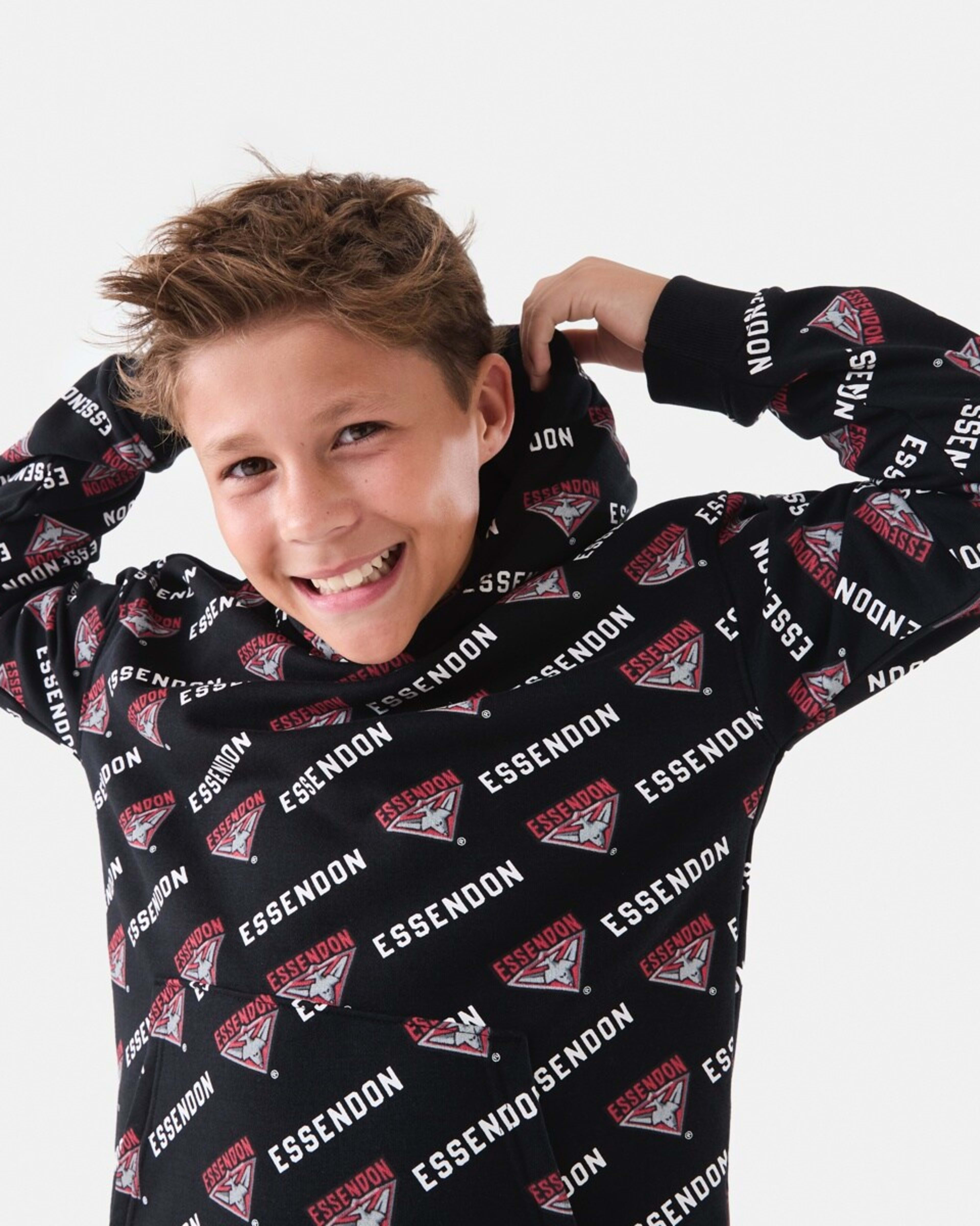 6 Official AFL Kids All Over Print Hoodie Essendon, 6 of 10