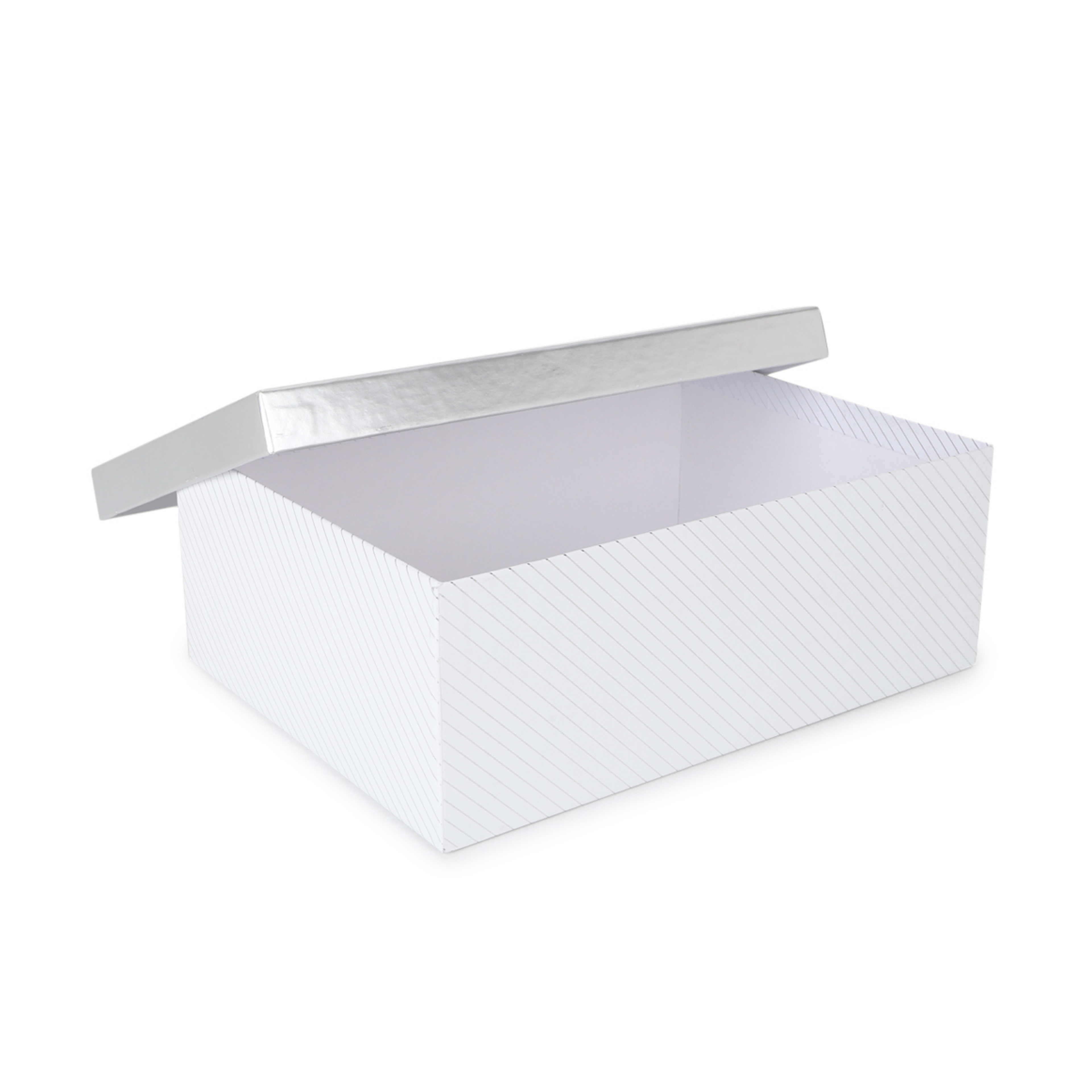 2 Silver Stripe Gift Box - Large, 2 of 7