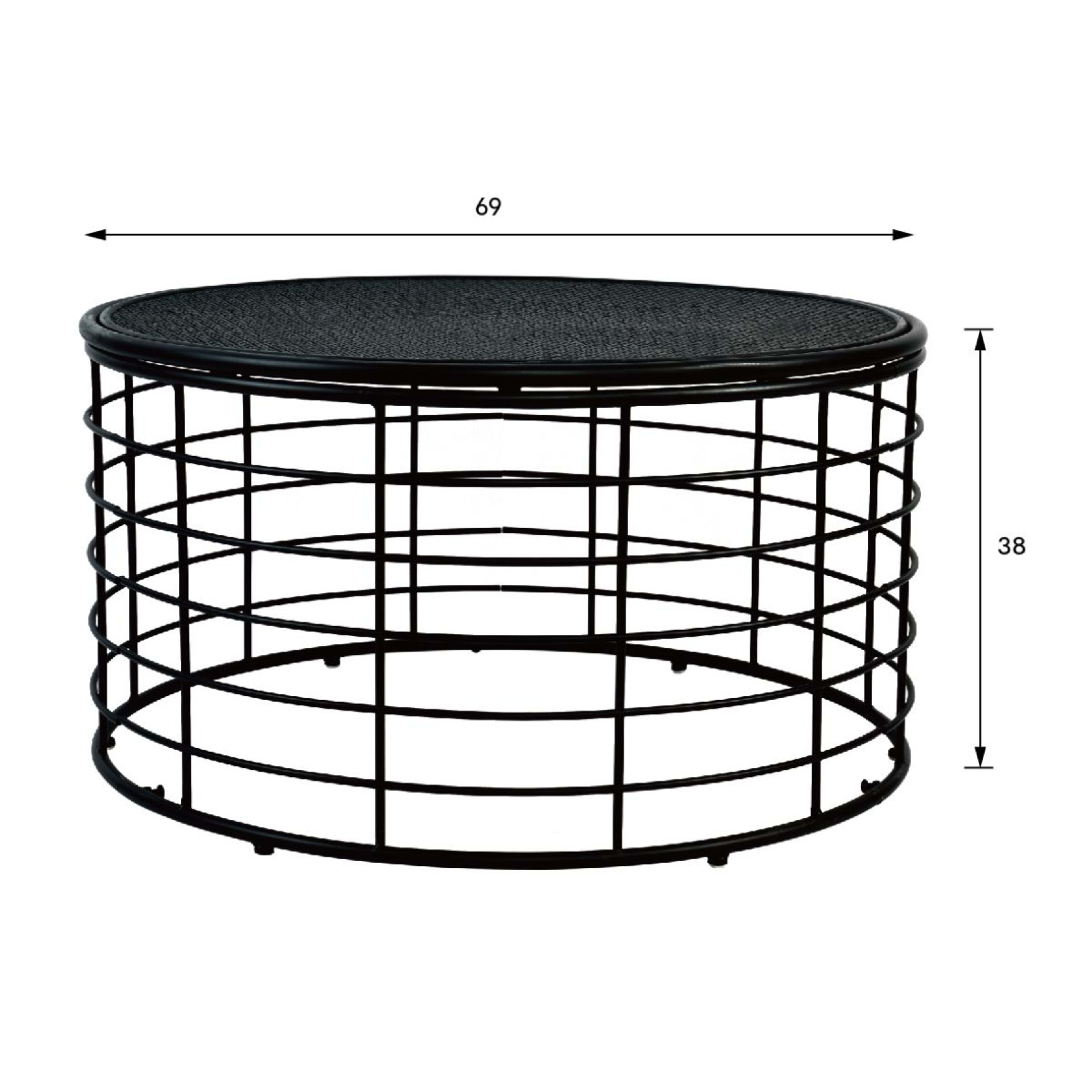 Woven Black Coffee Table Kmart