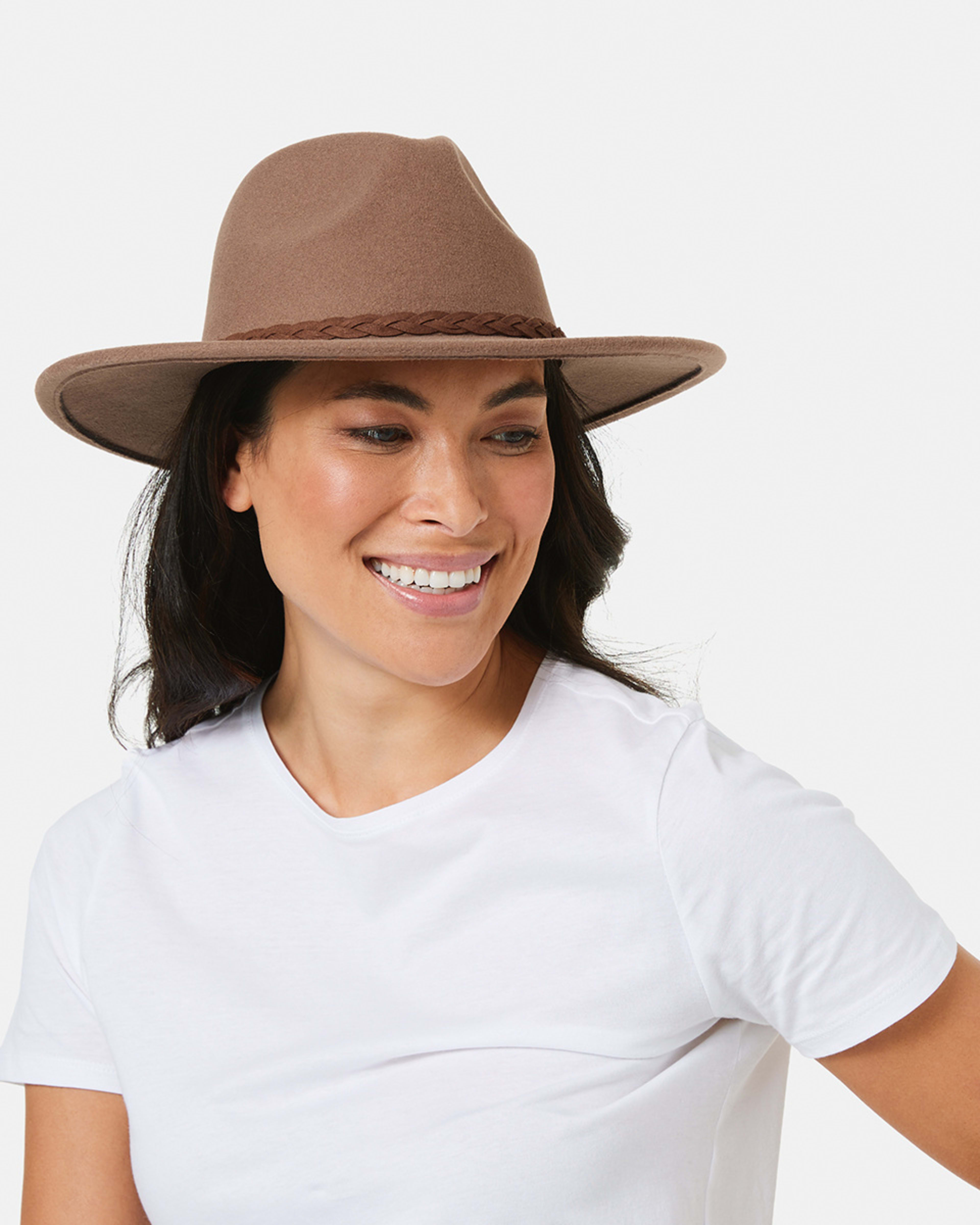 4 Fedora Hat with Statement Band Choc Braid, 4 of 4