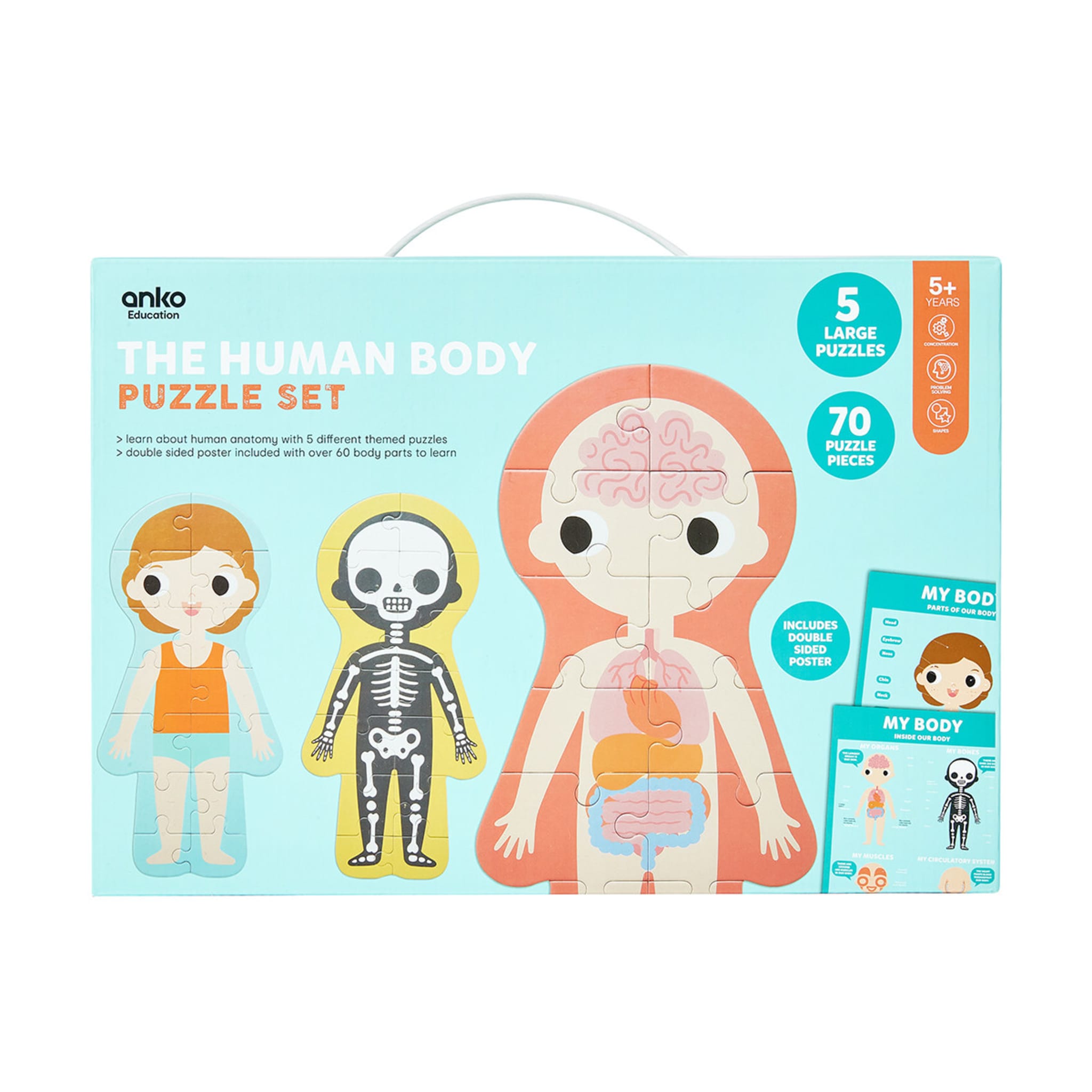 70 Piece The Human Body Puzzle Set Kmart