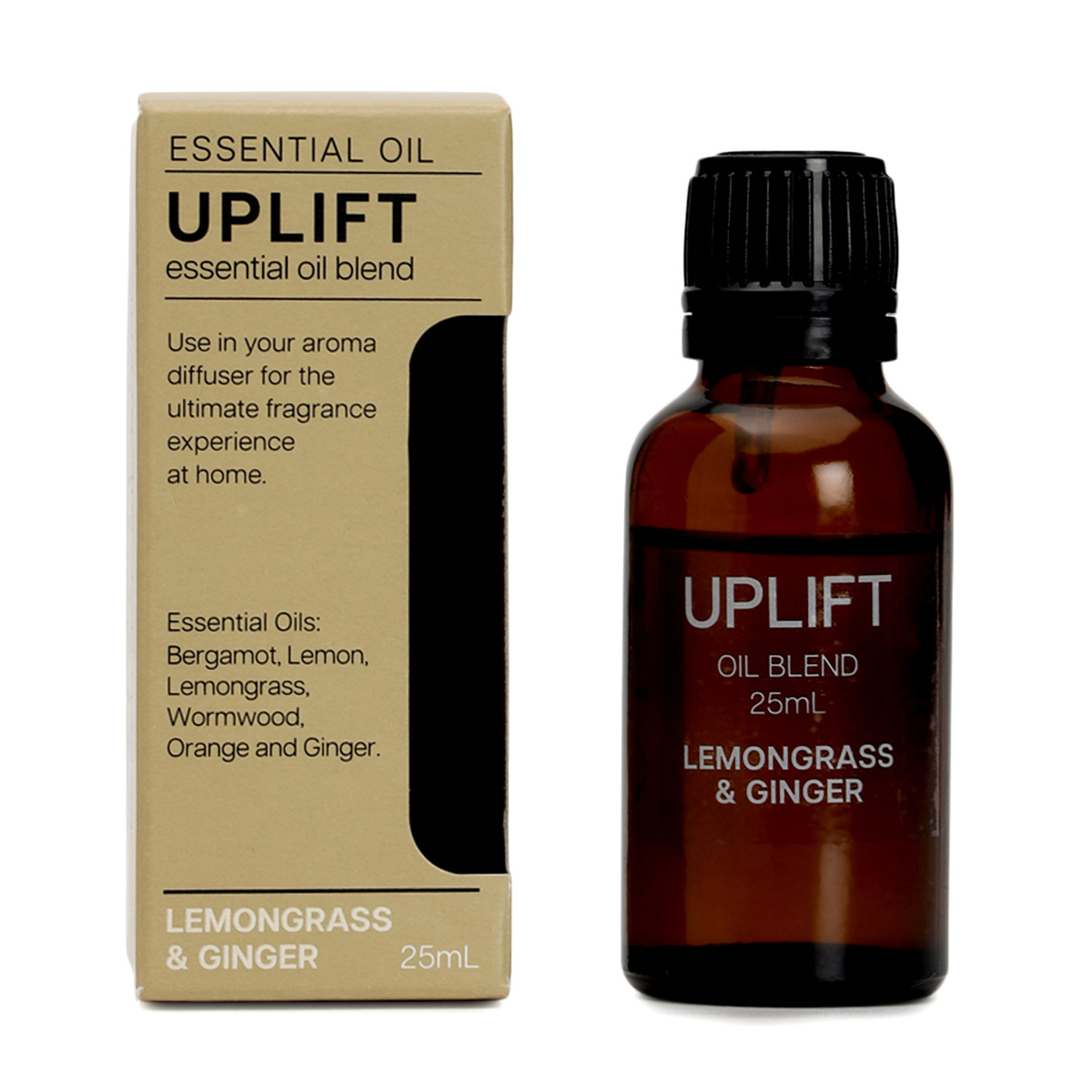 1 Uplift Lemongrass and Ginger Essential Oil Blend 25ml, 1 of 3