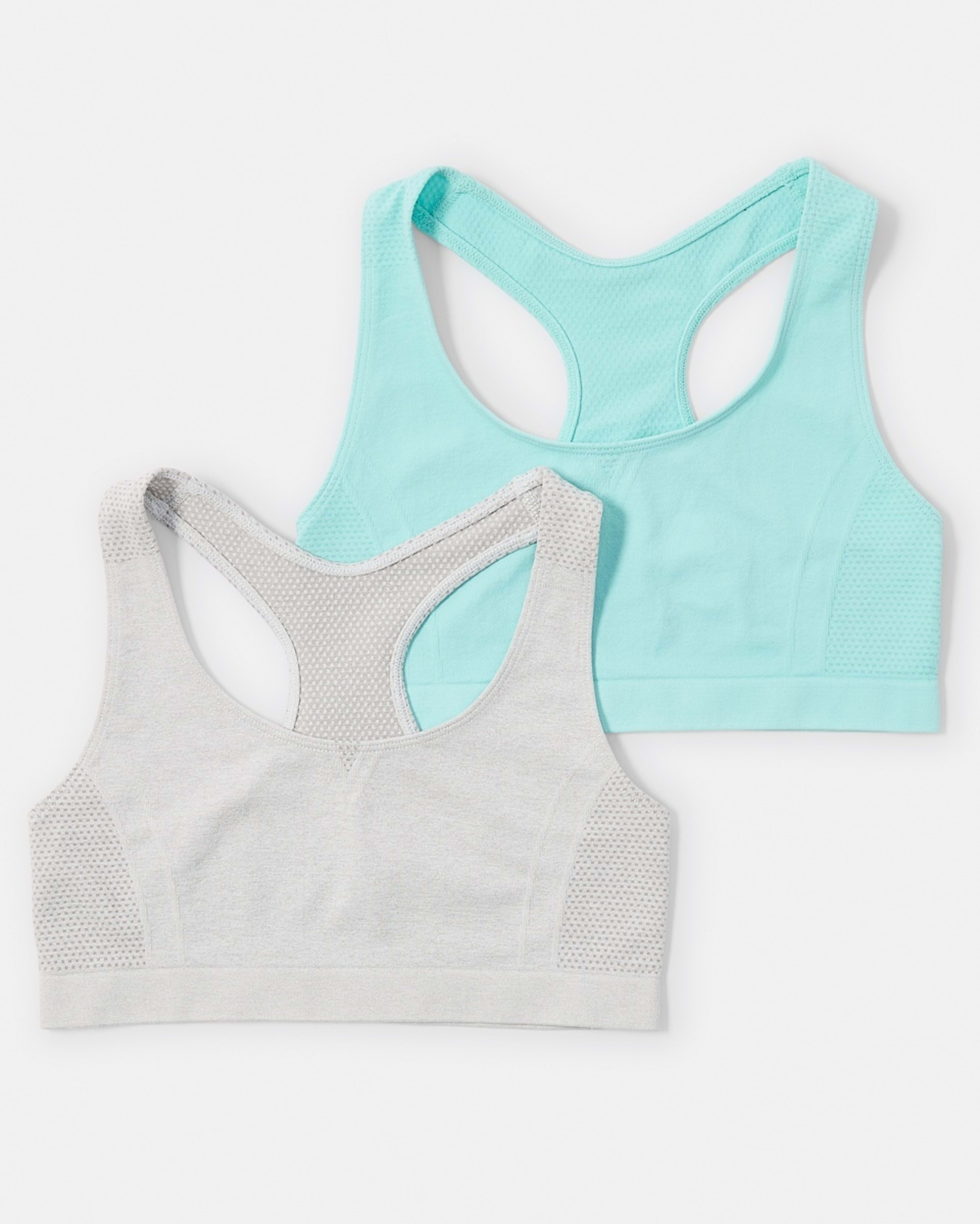 2 2 Pack Seamfree Active Crop Top TURQUOISE, 2 of 4