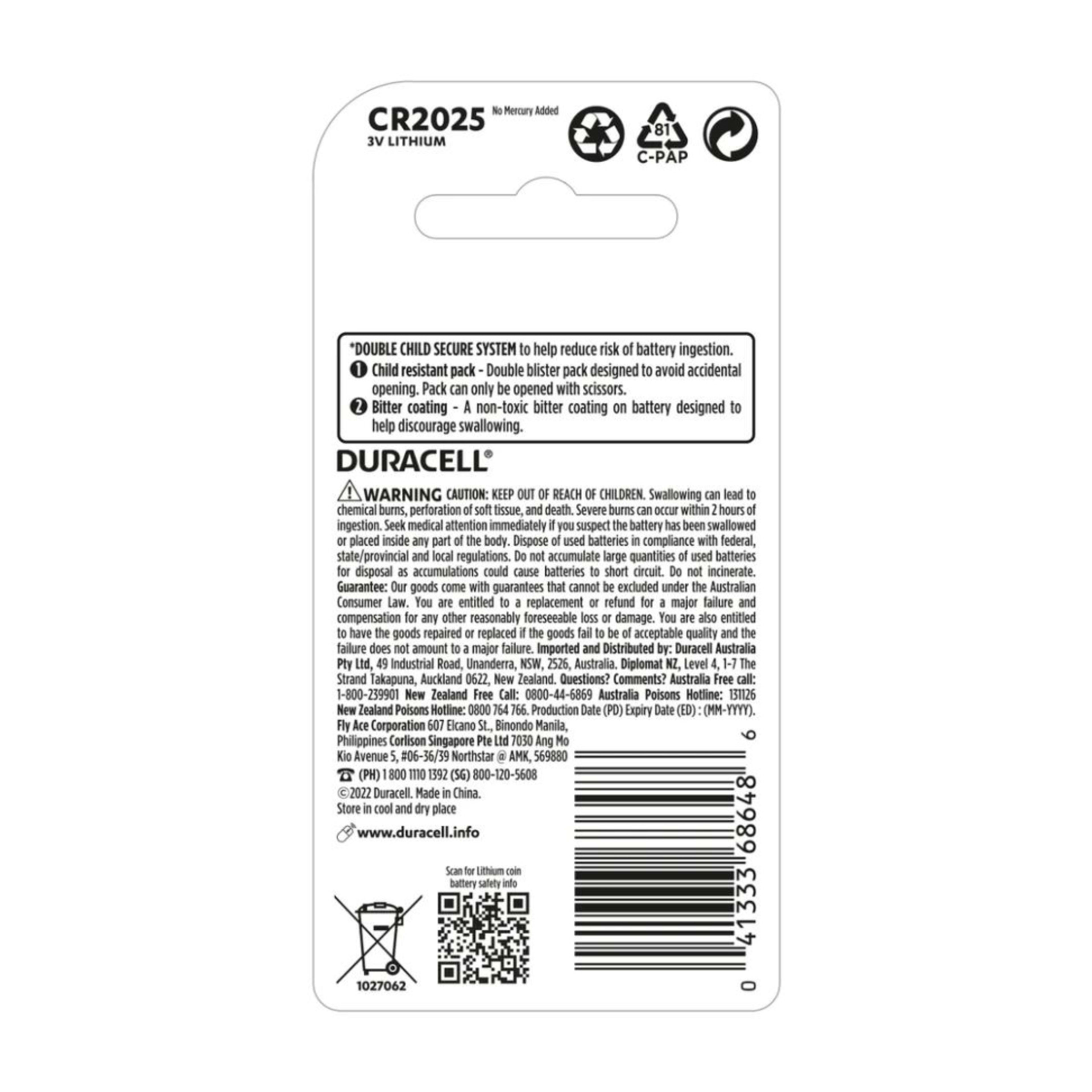 2 Duracell Specialty 2025 Lithium 2 Pack Batteries, 2 of 10
