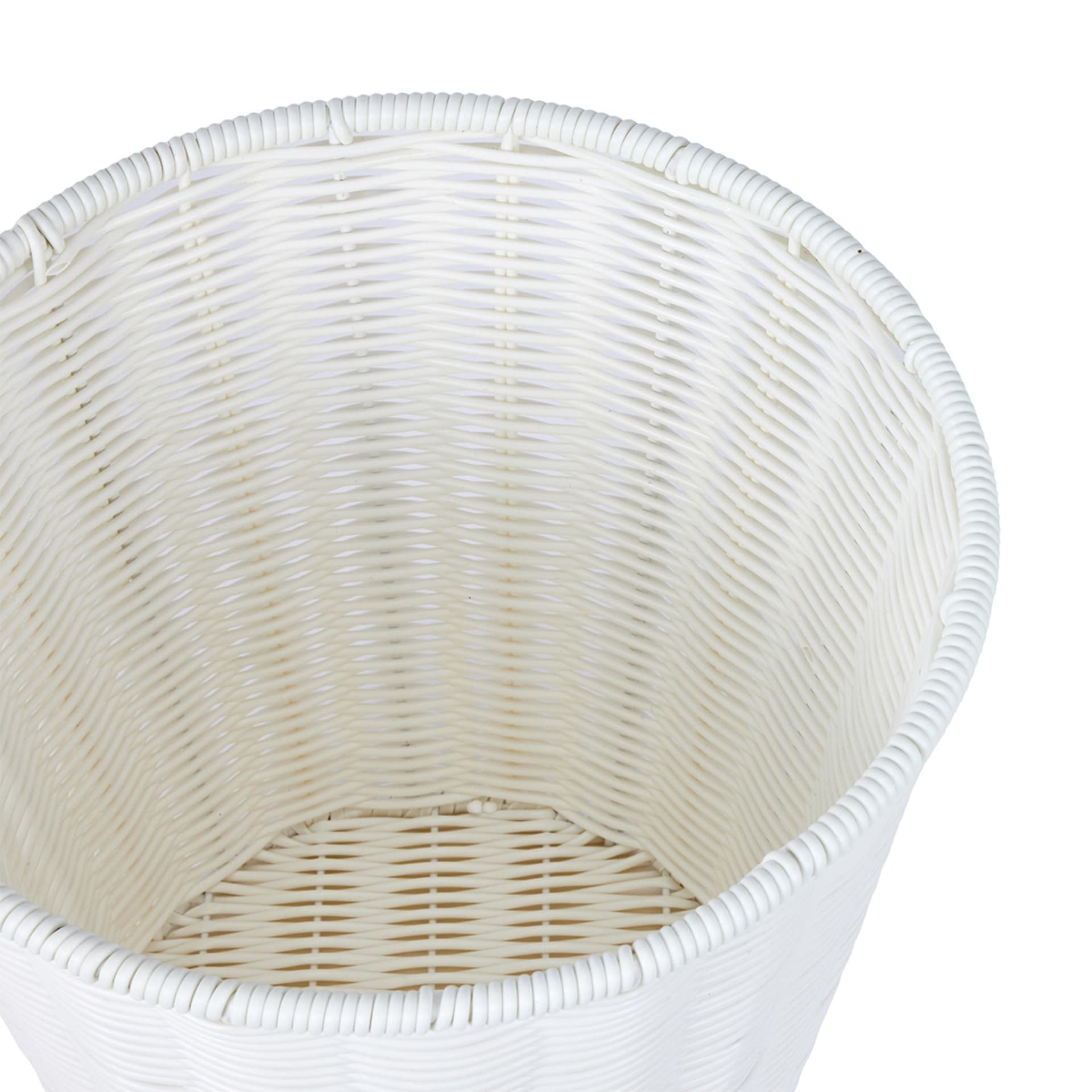 White Rattan Look Waste Bin Kmart