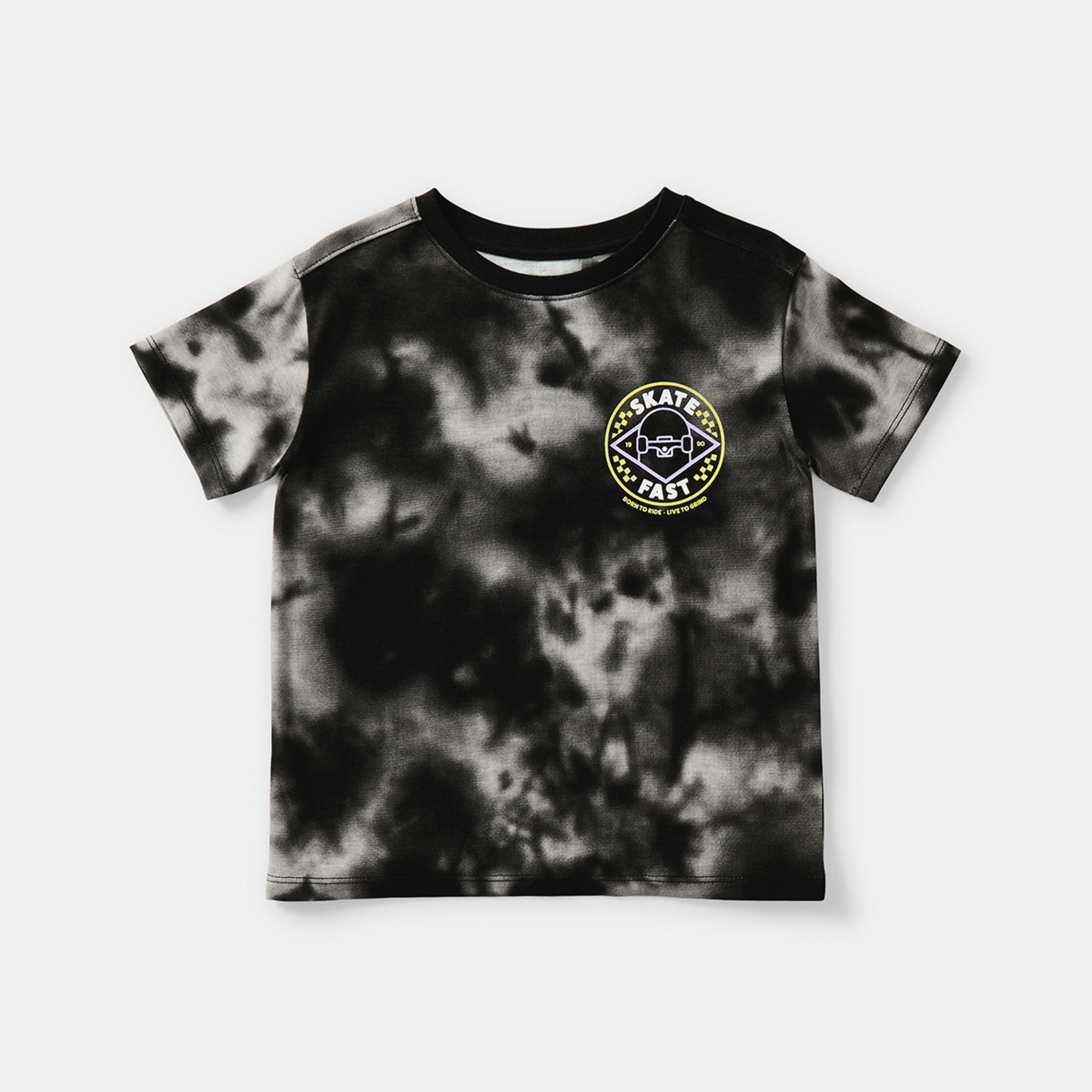 7 Tie-Dye Print T-shirt Black, 7 of 8