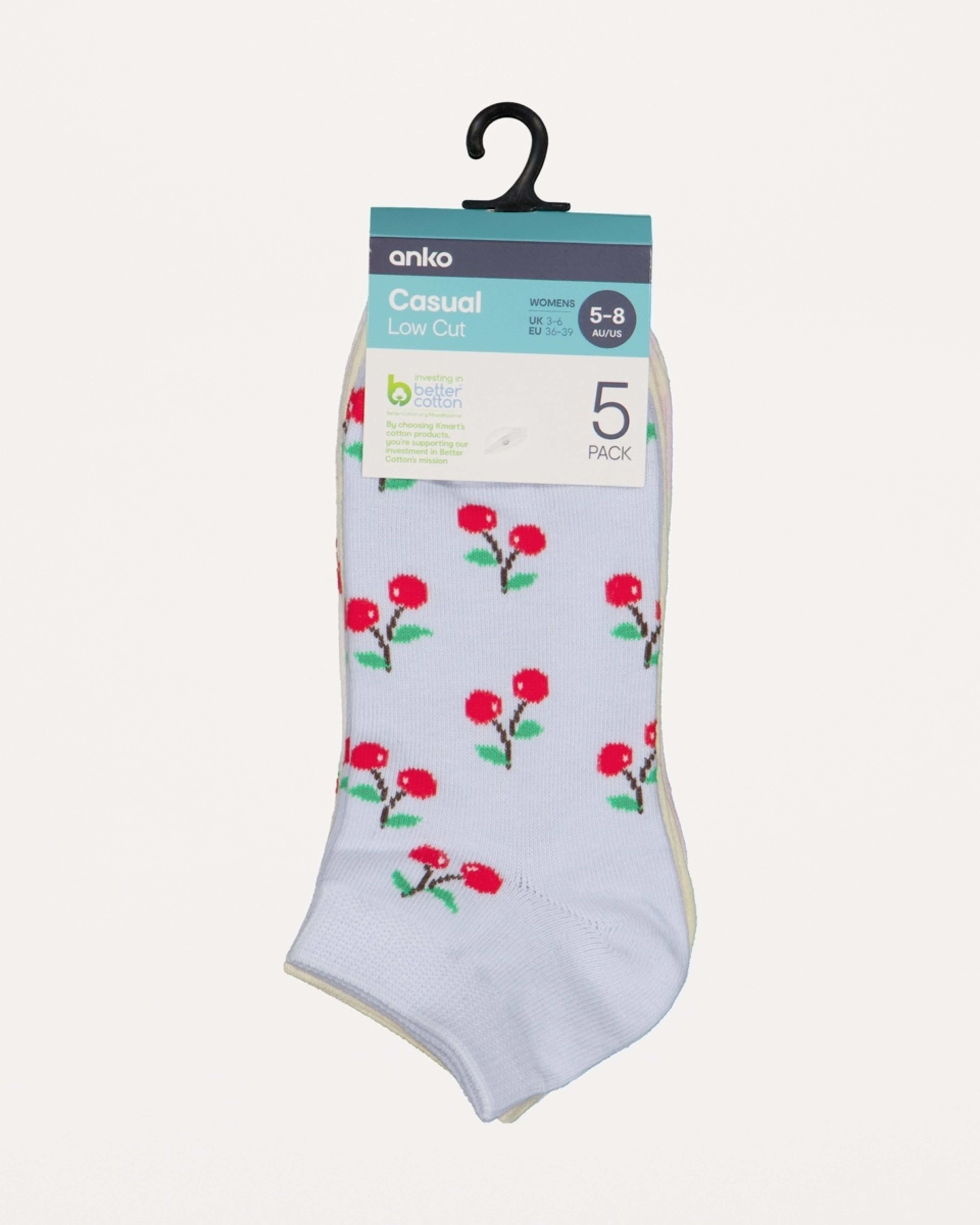 3 5 Pack Fashion Low Cut Socks Fruits, 3 of 3
