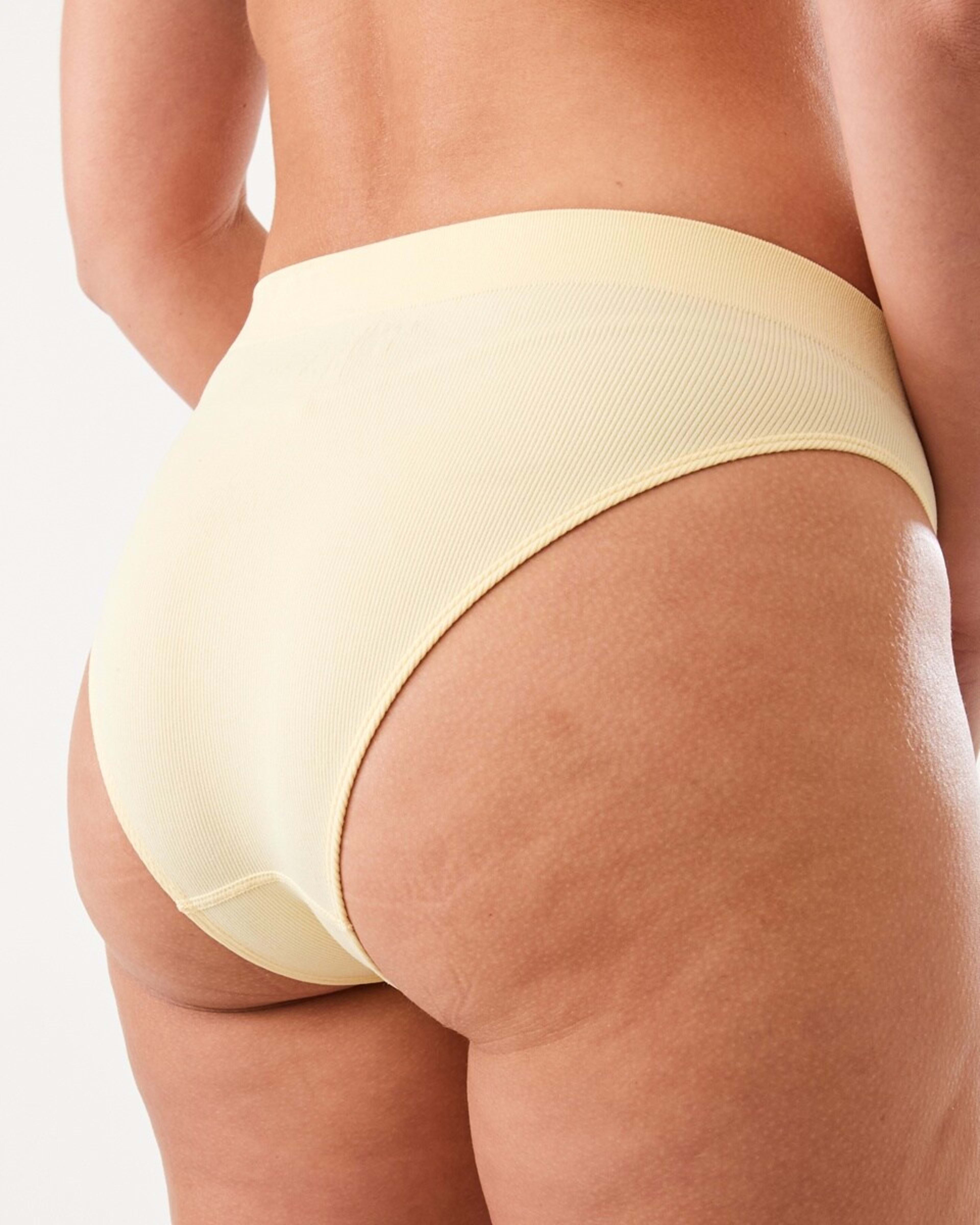7 3 Pack Ribbed Seamfree Hi-Waist Bikini Briefs HALOGEN BLUE, YELLOW FLAN, SACHET PINK, 7 of 8
