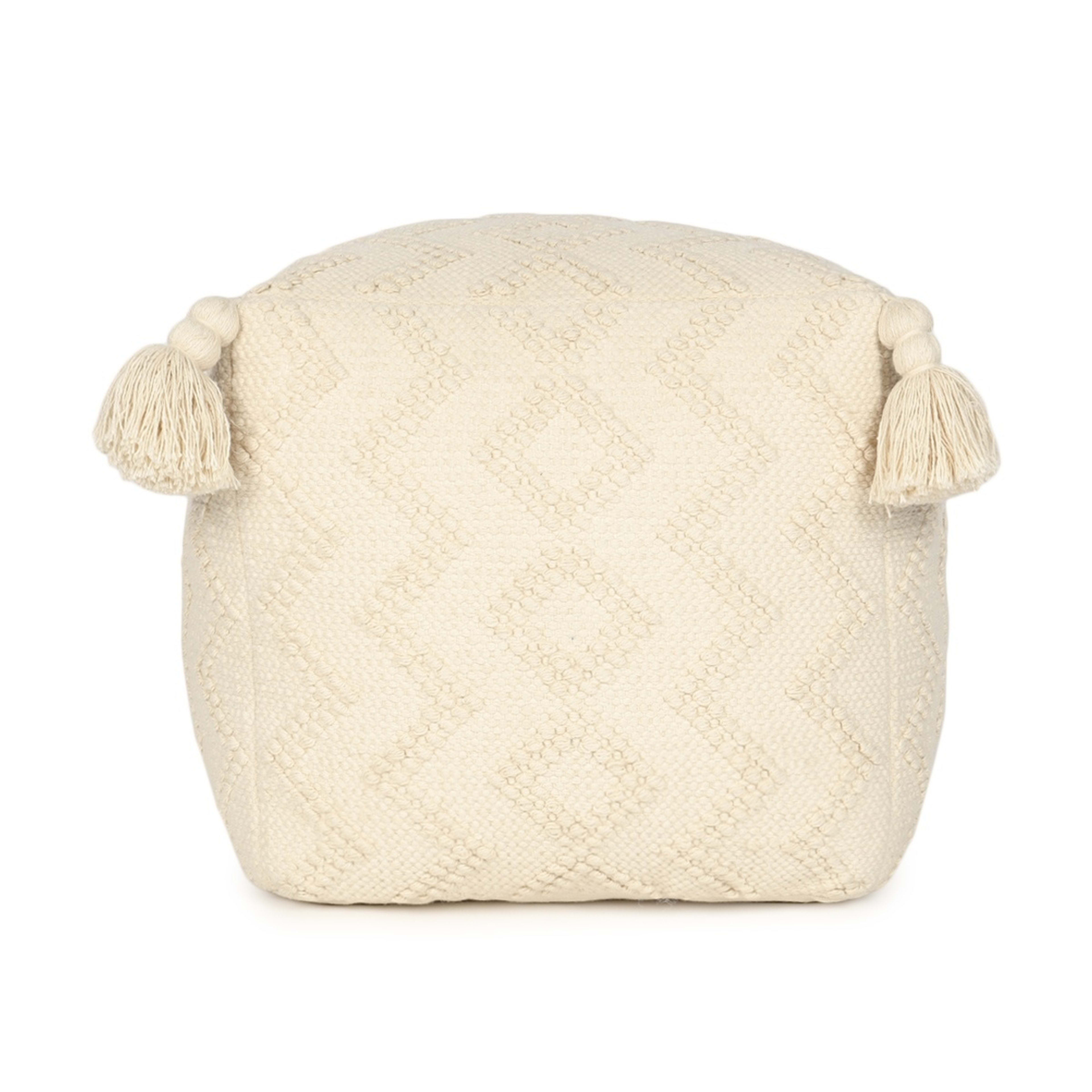 3 Faye Tassel Ottoman - Natural, 3 of 7