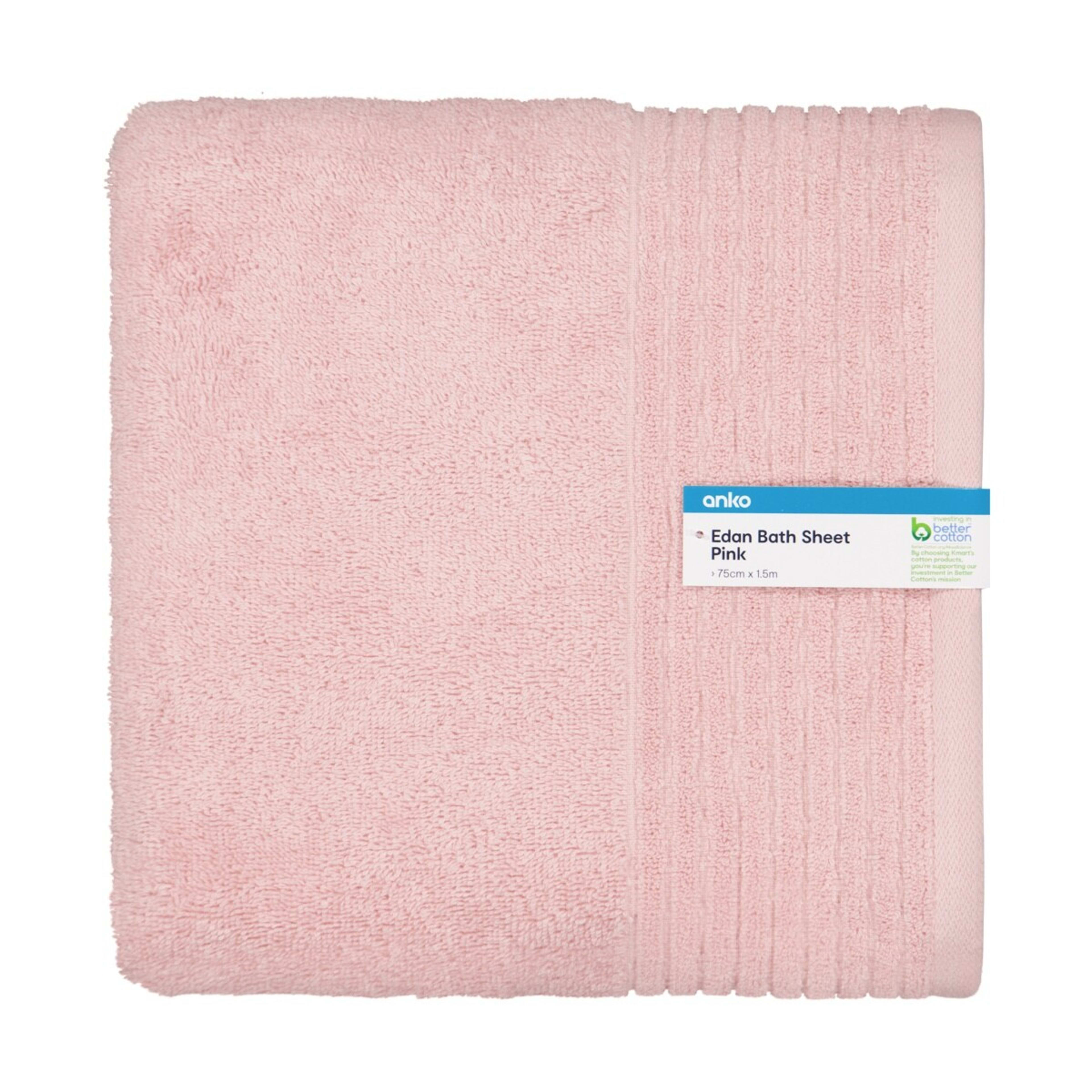 5 Edan Cotton Bath Sheet - Pink, 5 of 6