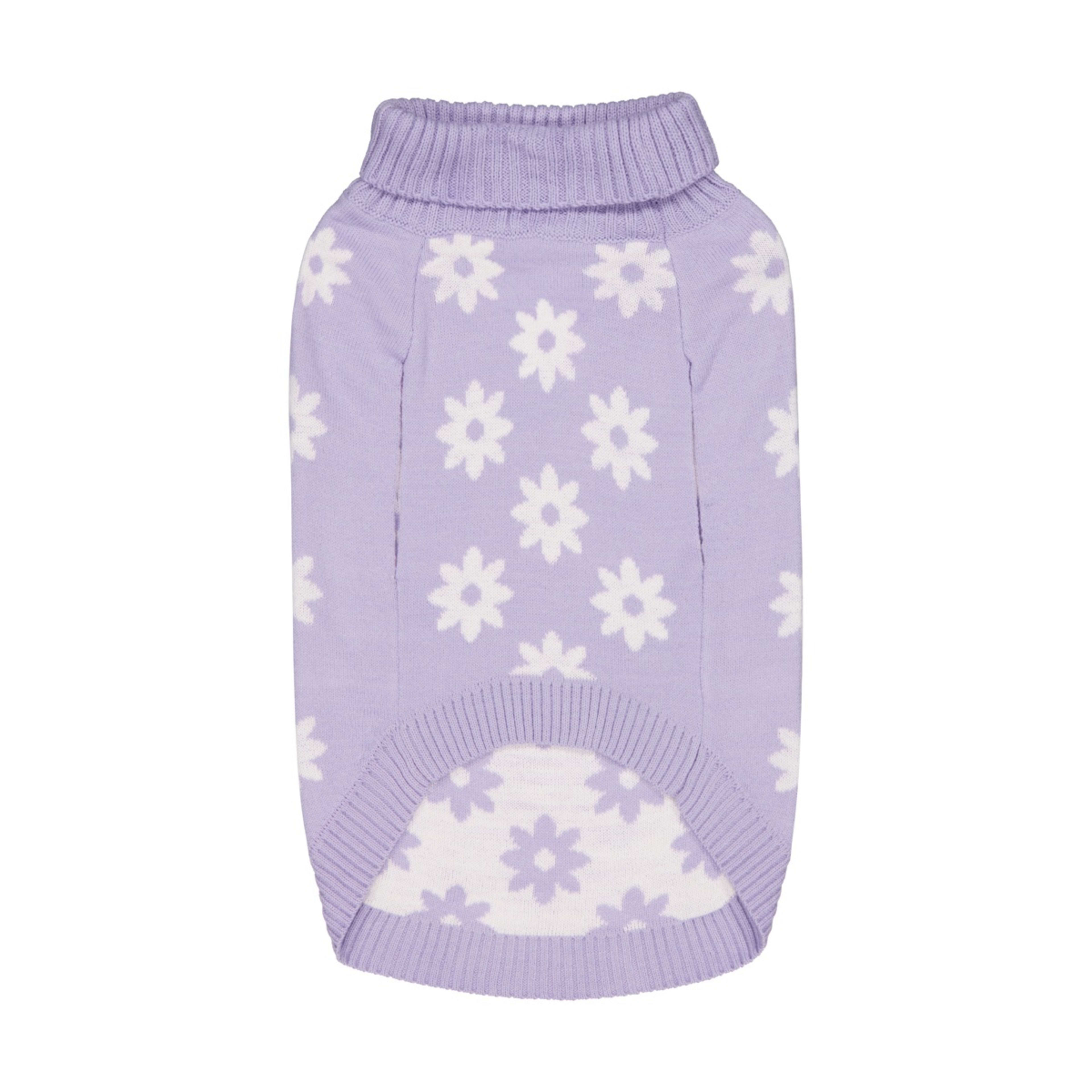 6 Pet Daisy Knit Jumper - Large, Purple, 6 of 10
