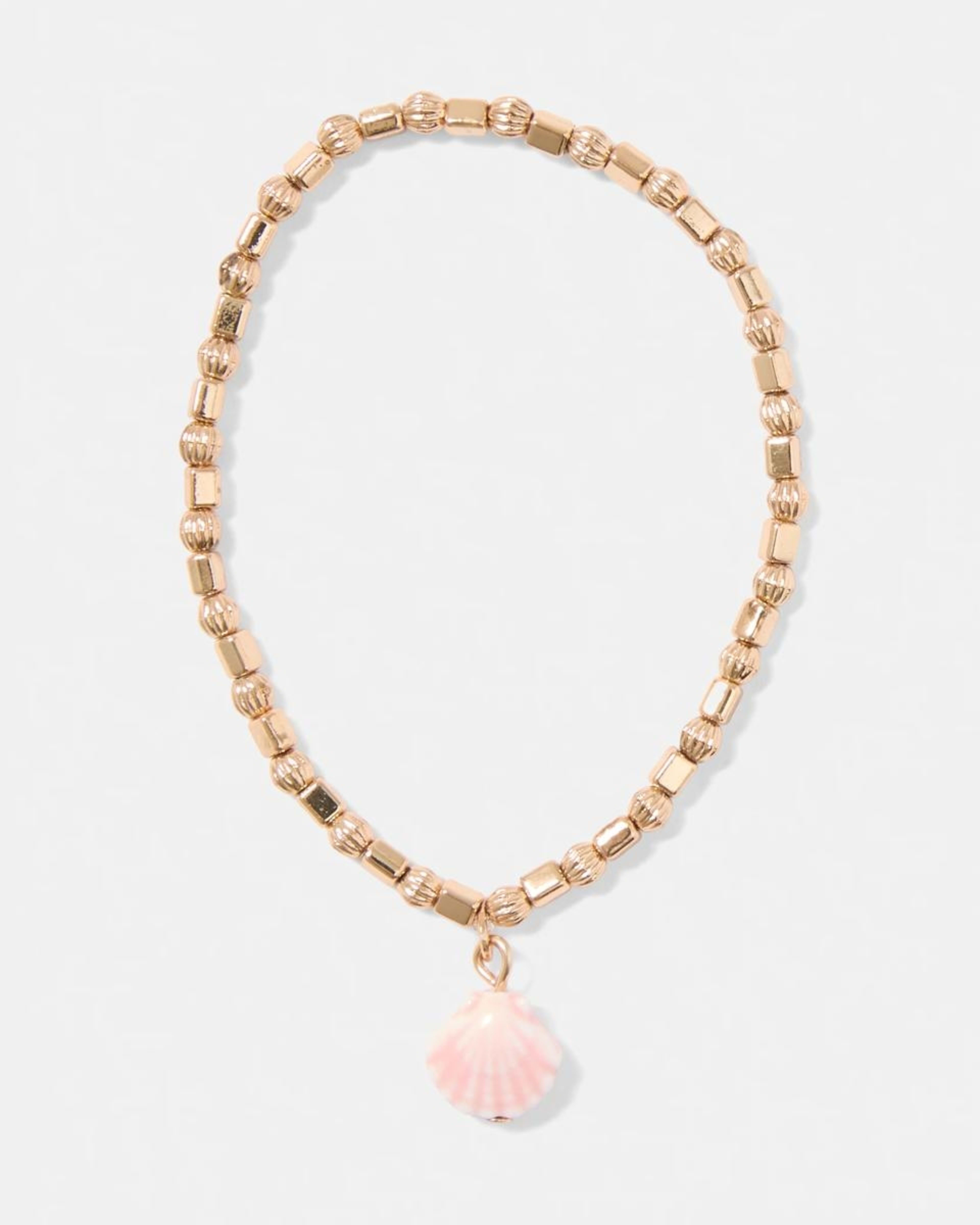 5 4 Pack Stretch Bracelets - Pink, White, Brown and Gold Tone Pink, 5 of 7