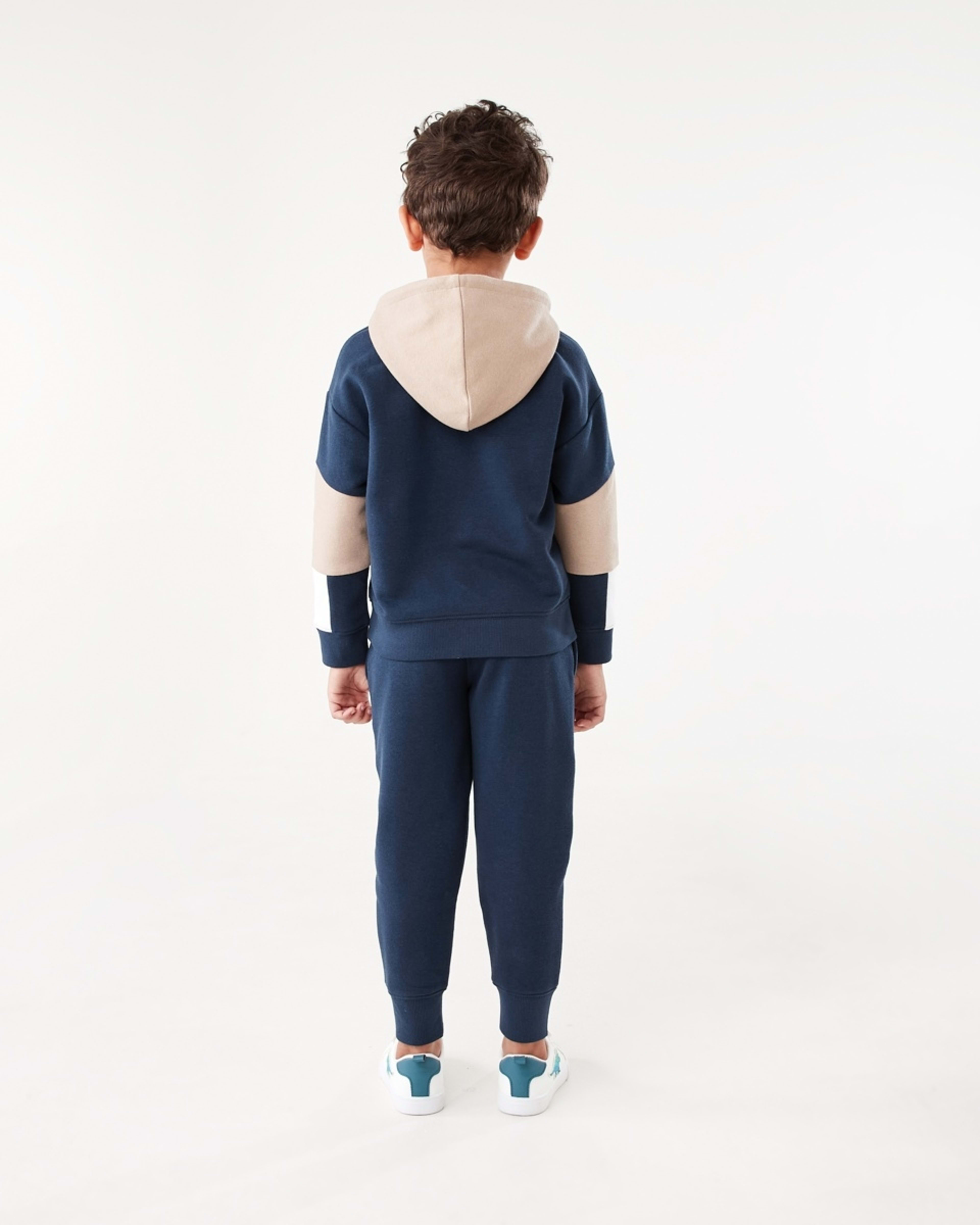 7 Colour Block Hoodie Dress Navy, 7 of 9