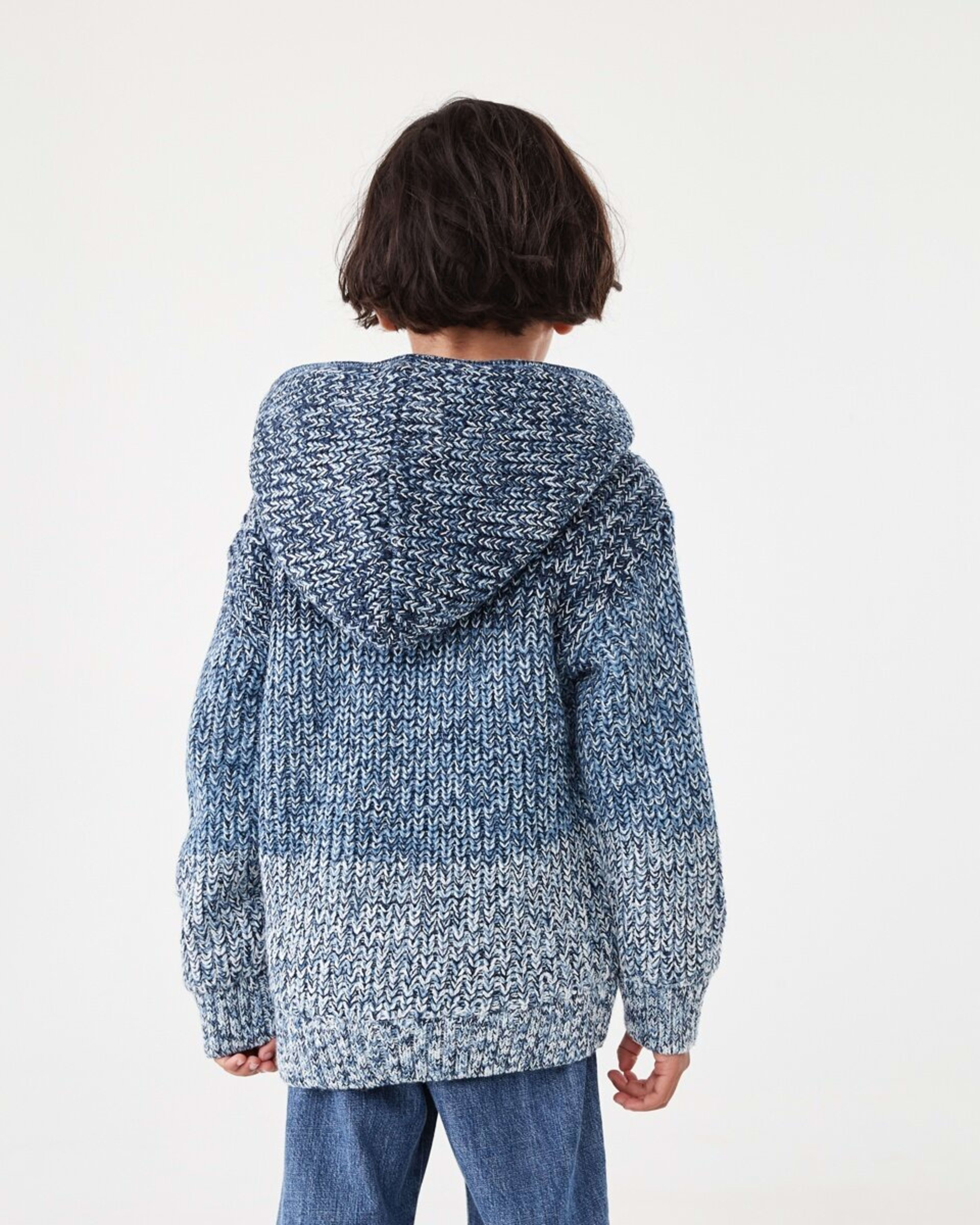 2 Sherpa Knit Hoodie Nvy Twist, 2 of 9