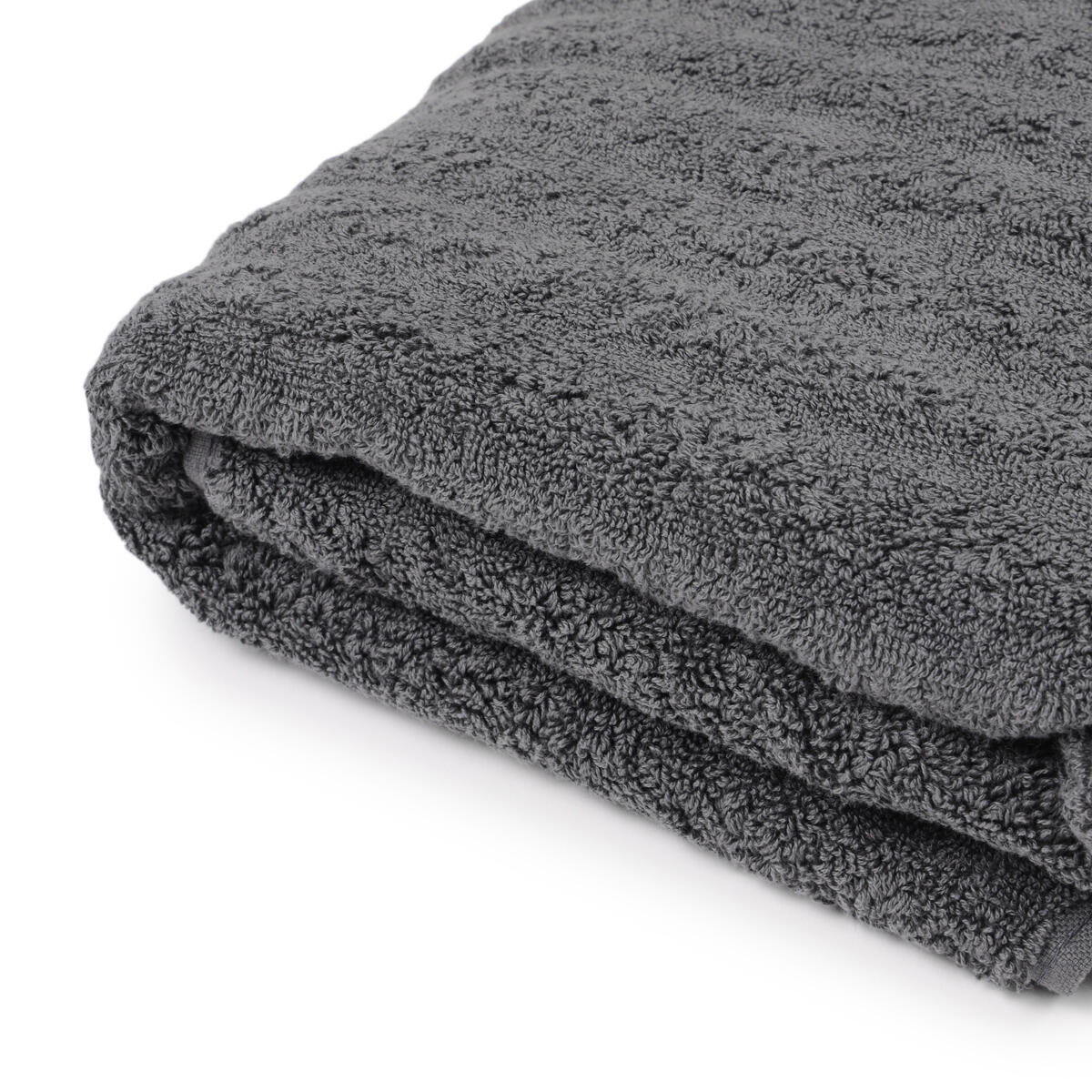 Thick Ribbed Australian Cotton Bath Sheet - Grey - Kmart