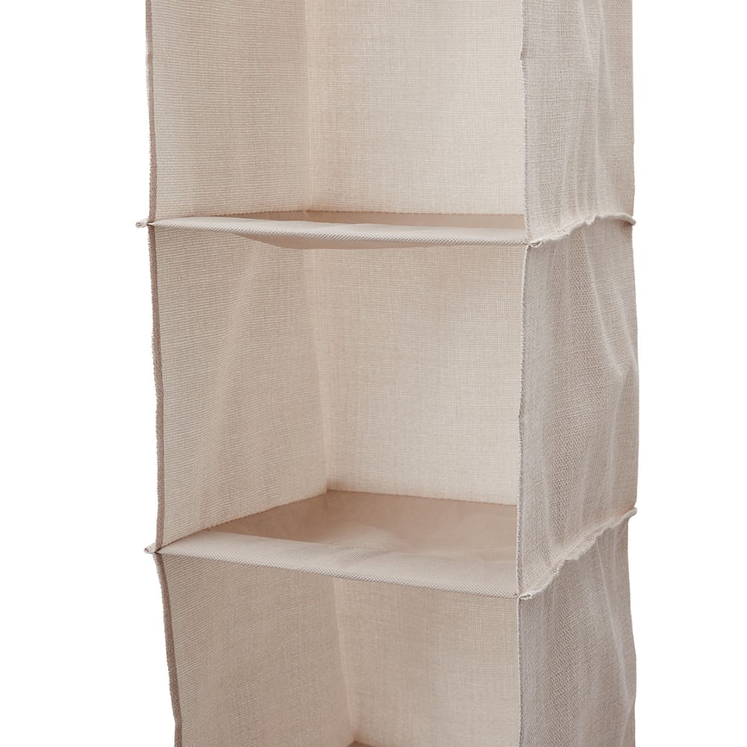 6 Shelf Linen Look Hanging Organiser Kmart