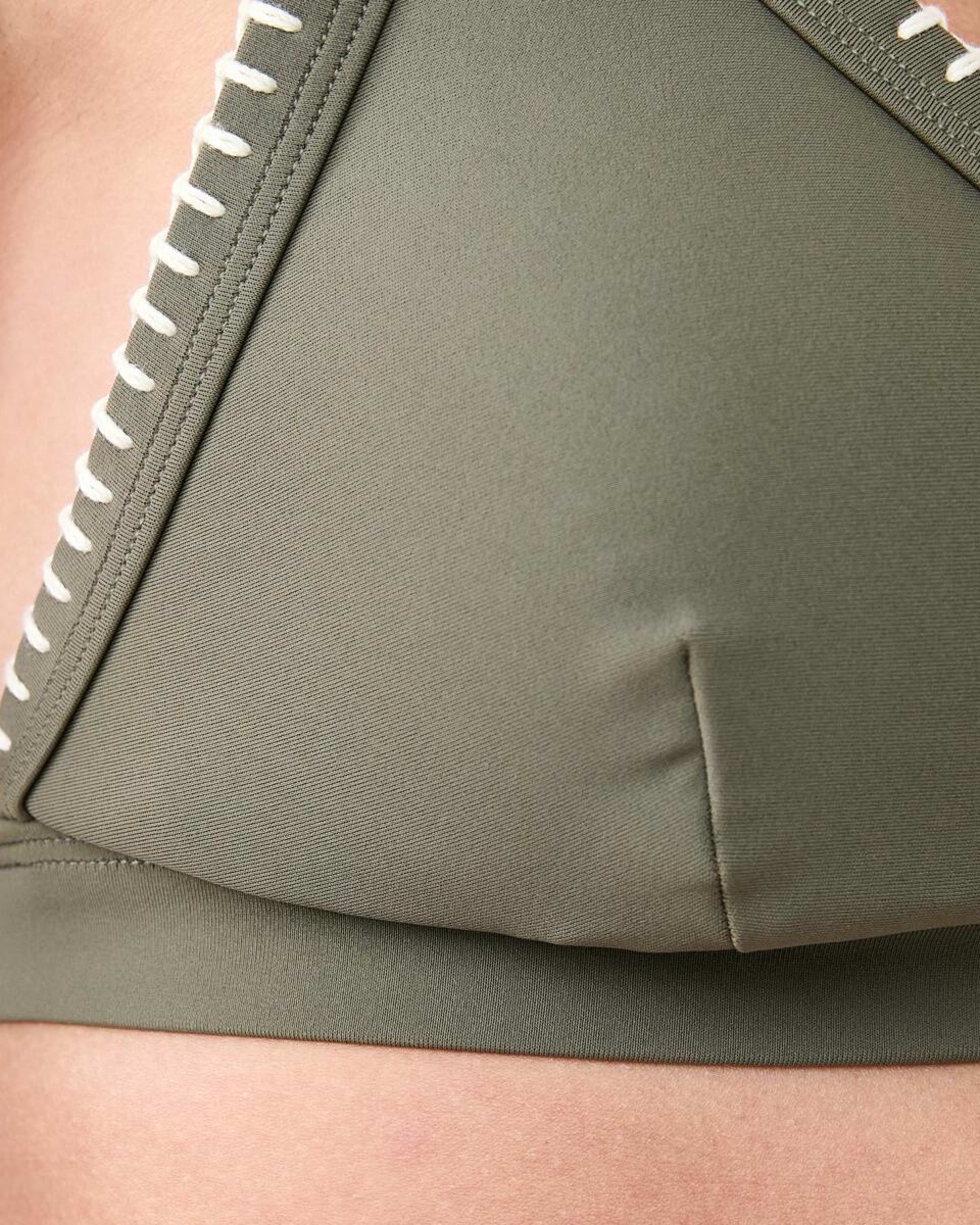 7 Crafted Cross Back Triangle Bikini Top Grn Olive, 7 of 8