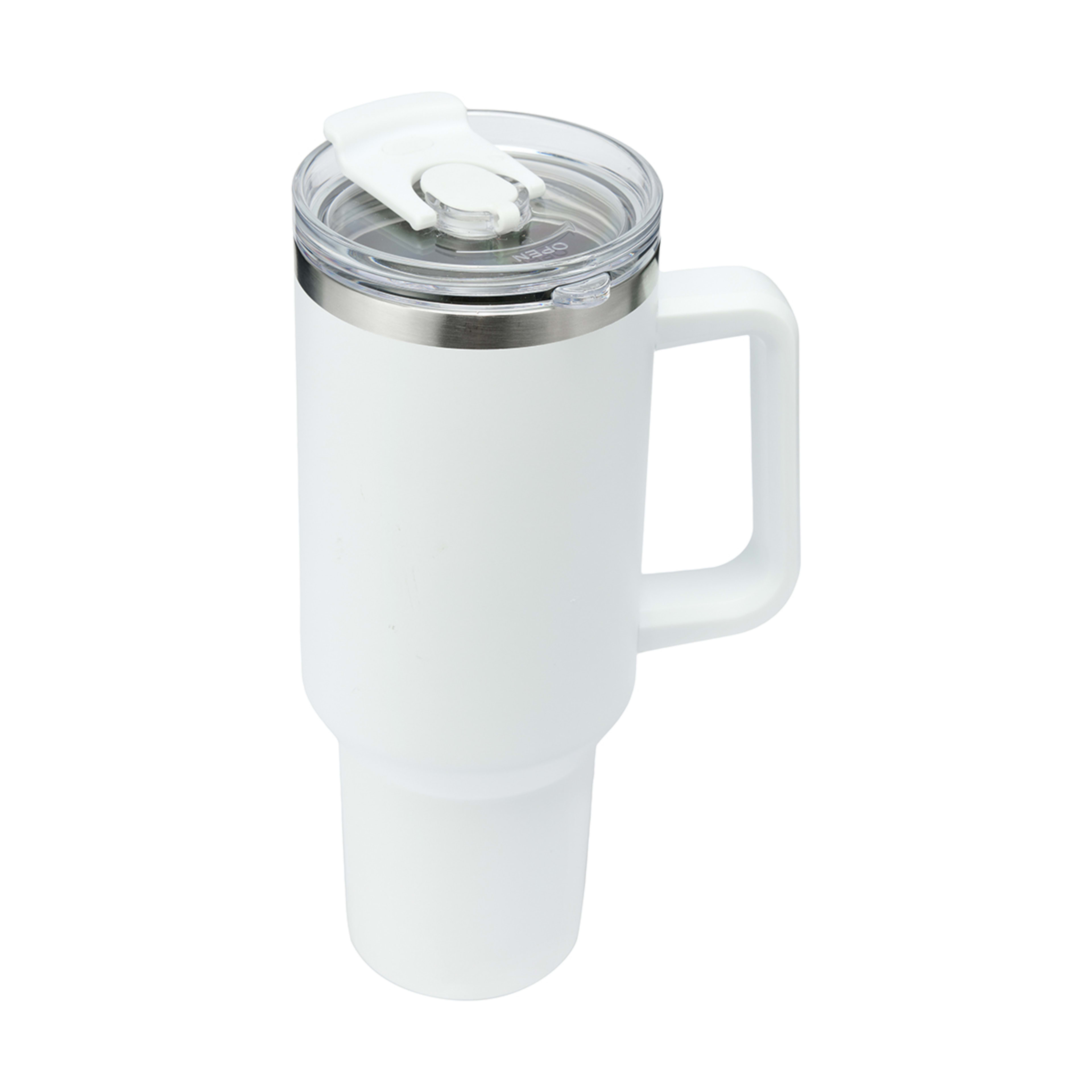 2 1.18L White Jumbo Tumbler with Handle, 2 of 10