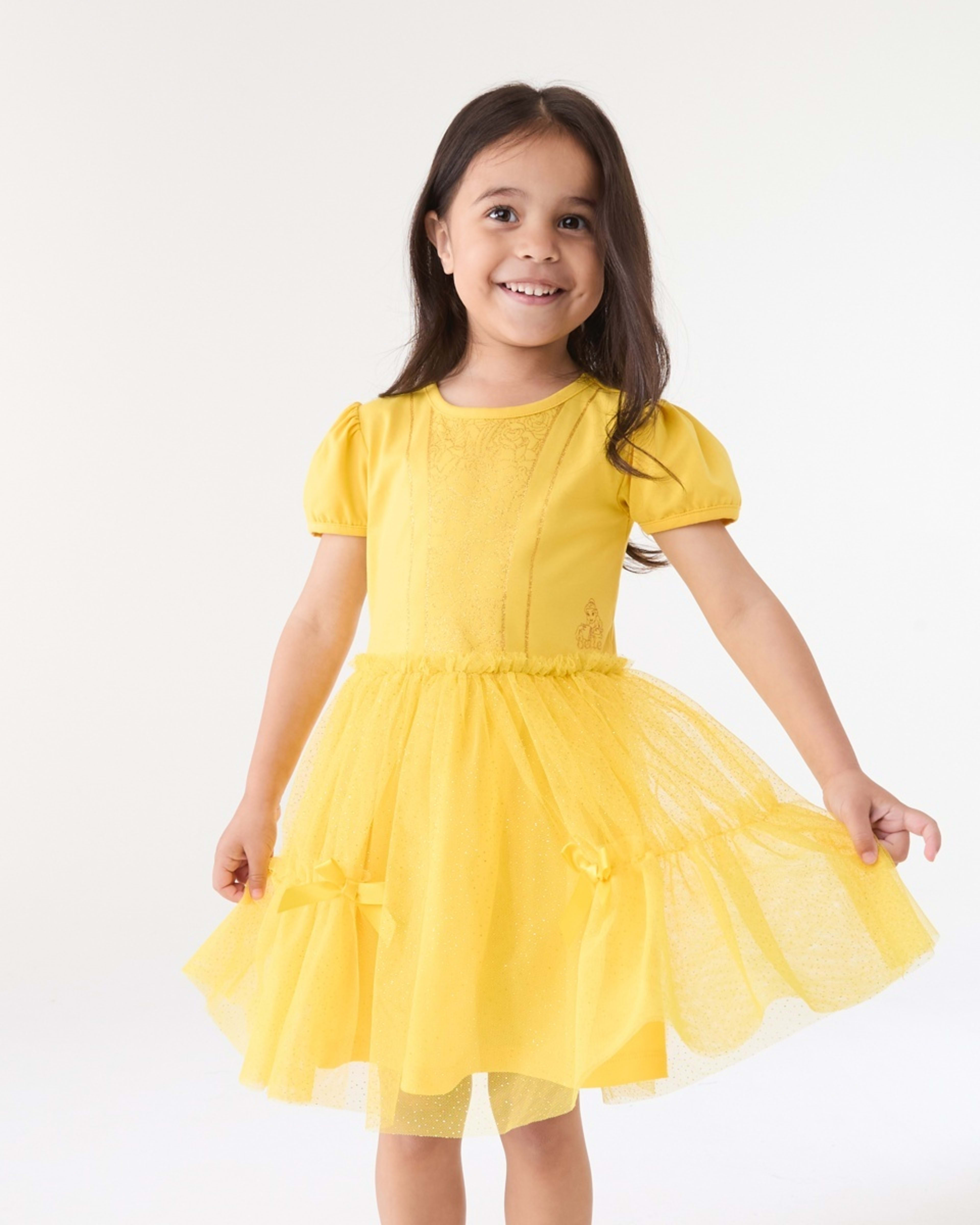 1 Disney Princess Belle License Short Sleeve Tutu Dress BELLE TUTU