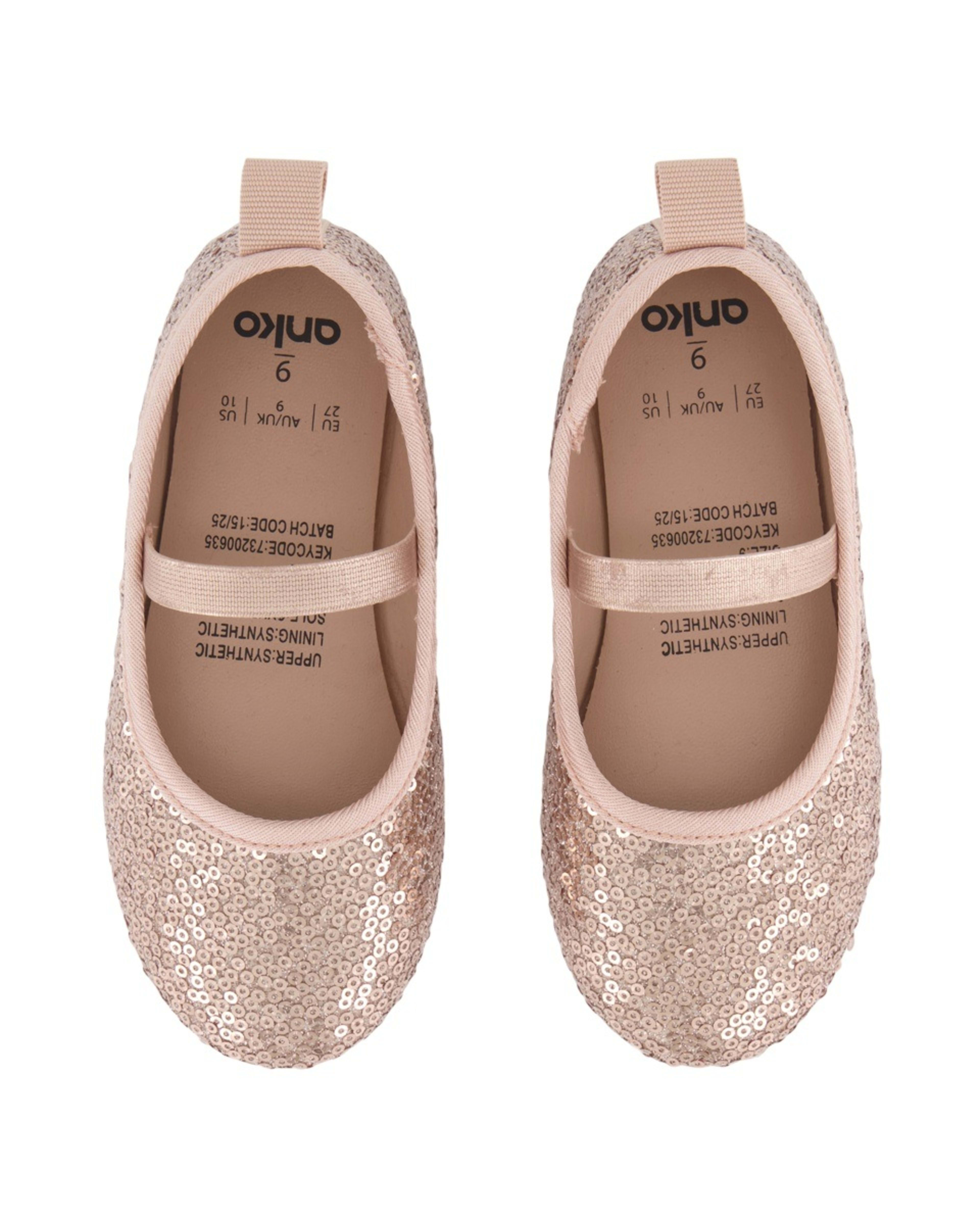 2 Junior Sequin Flats ROSEGOLD SEQUIN, 2 of 5