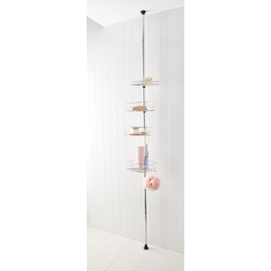 Telescopic Shower Caddy Silver Look Kmart
