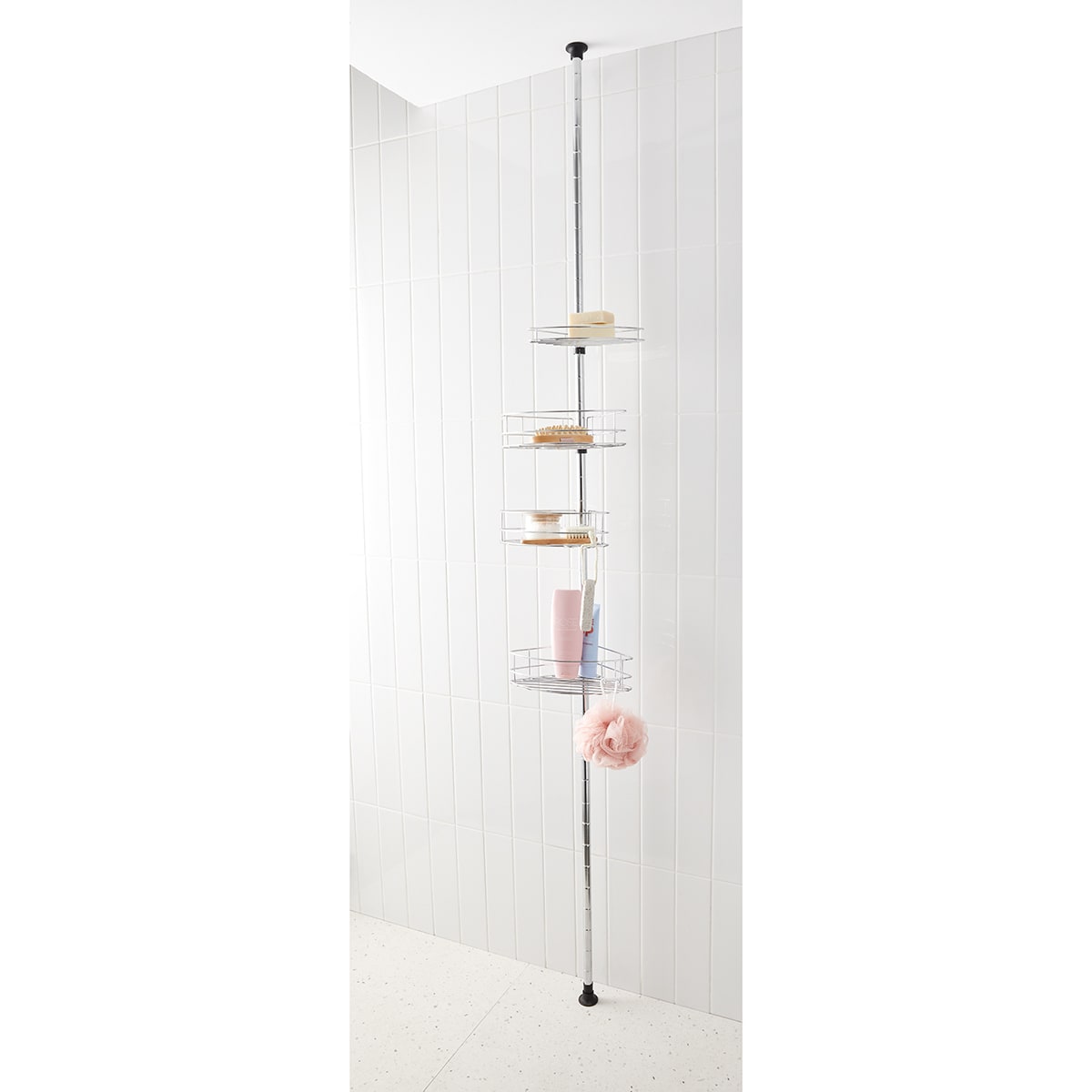 Telescopic Shower Caddy Silver Look Kmart