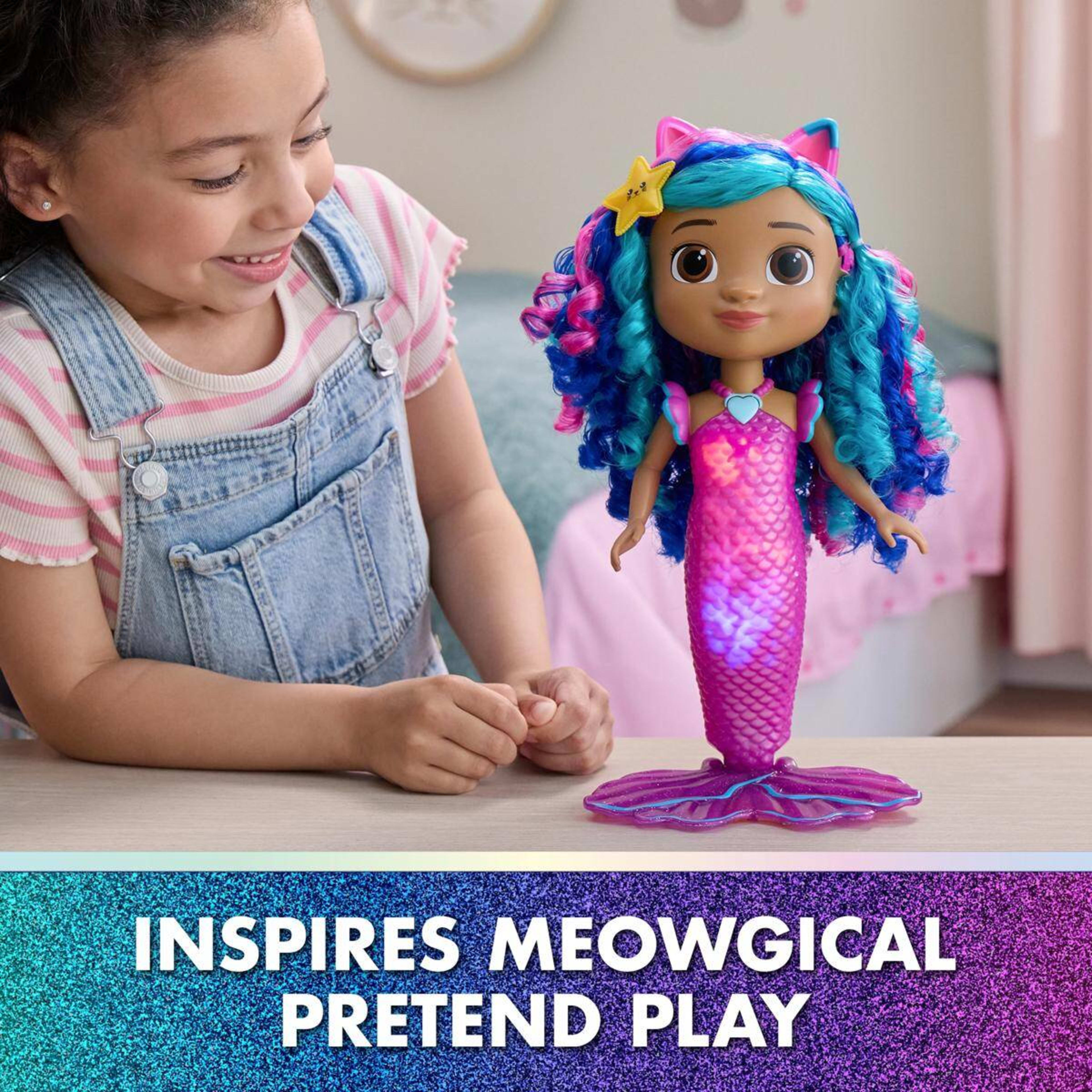 8 Gabby's Dollhouse: The Movie: Sing and Shine Mermaid Gabby, 8 of 10