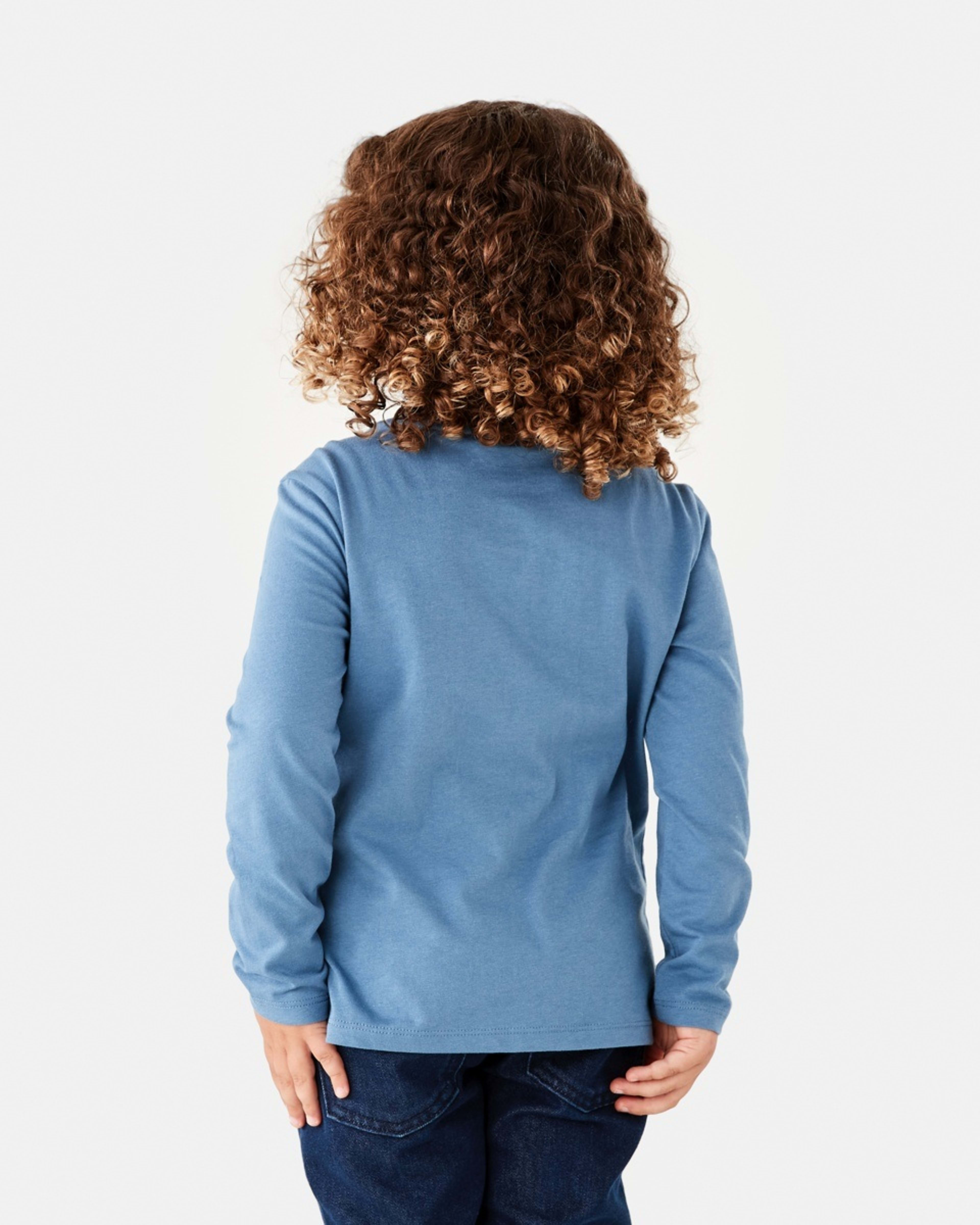 2 Long Sleeve Applique T-shirt Dump Truck Blue, 2 of 8