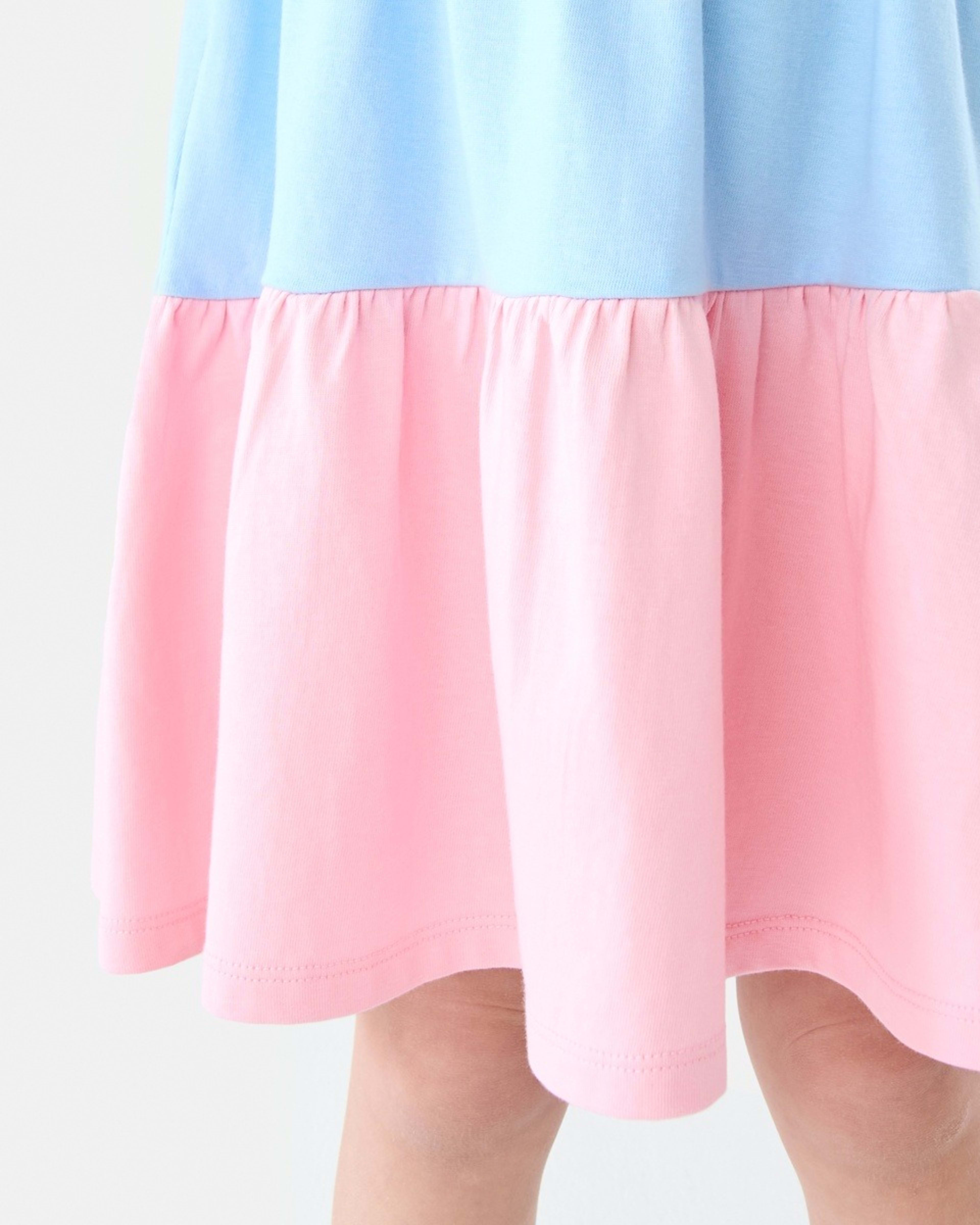5 Short Sleeve Colour Block Jersey Dress Col Block, 5 of 10