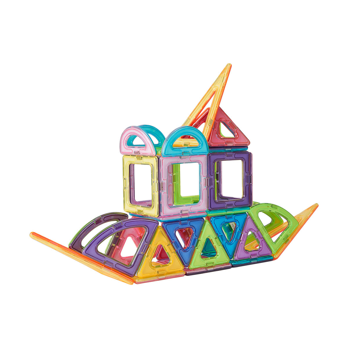 50 Piece Magnetic Tiles Playset Kmart