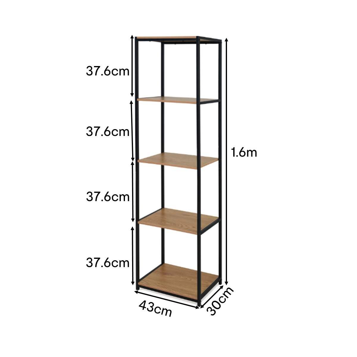 Blake 5 Tier Bookshelf - Kmart