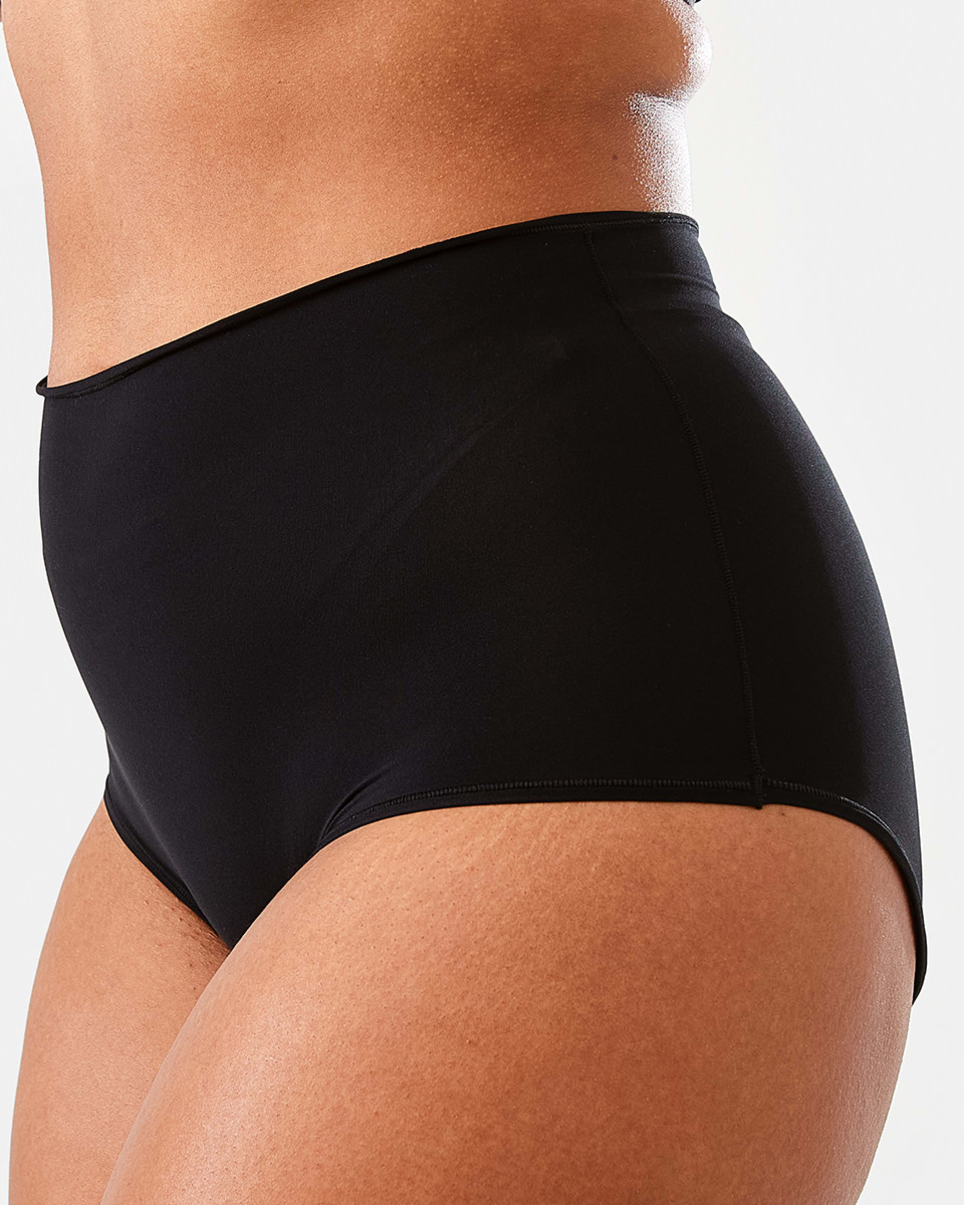 4 3 Pack Seamfree Cotton Full Briefs BLACK, 4 of 7