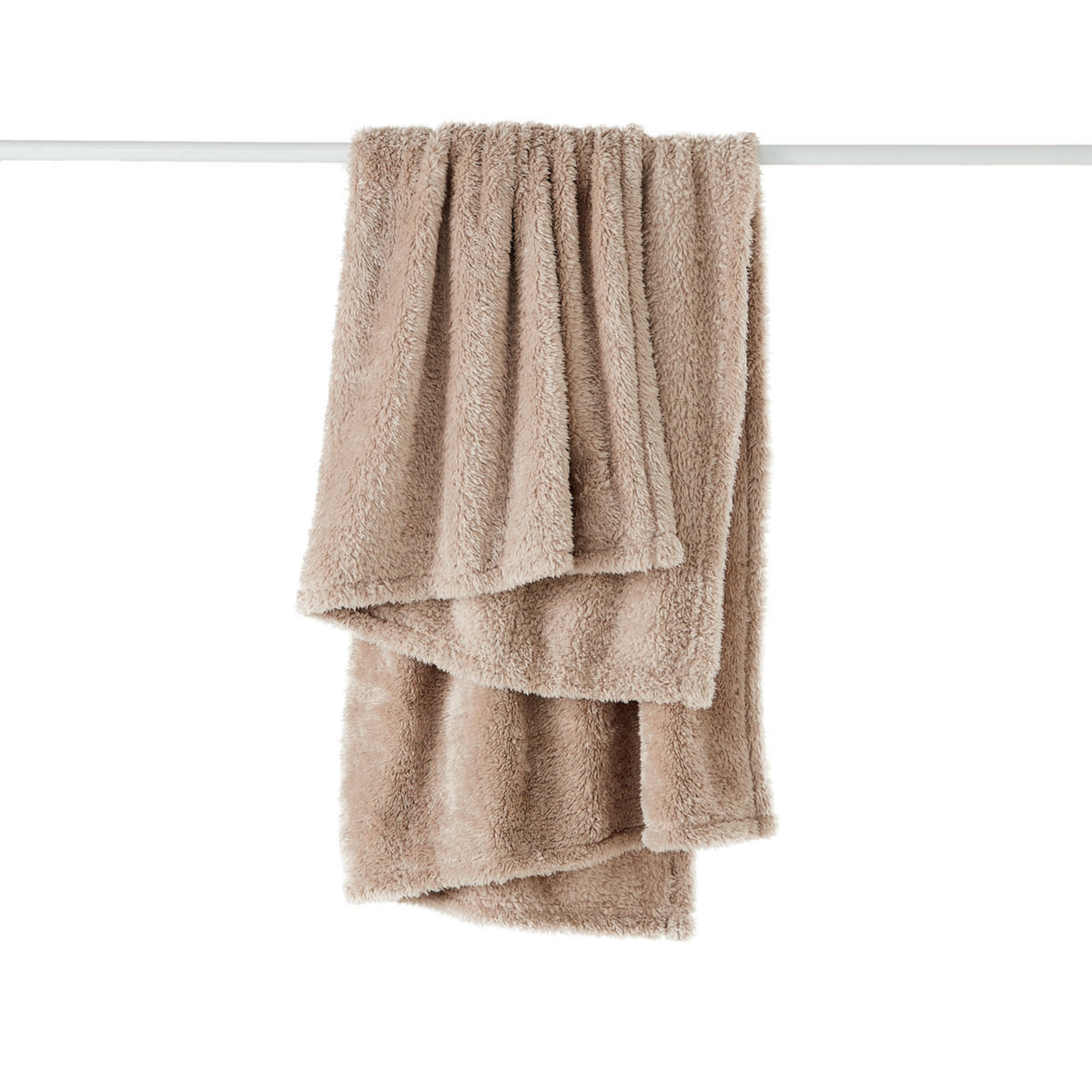 3 Teddy Fleece Throw - Natural, 3 of 7