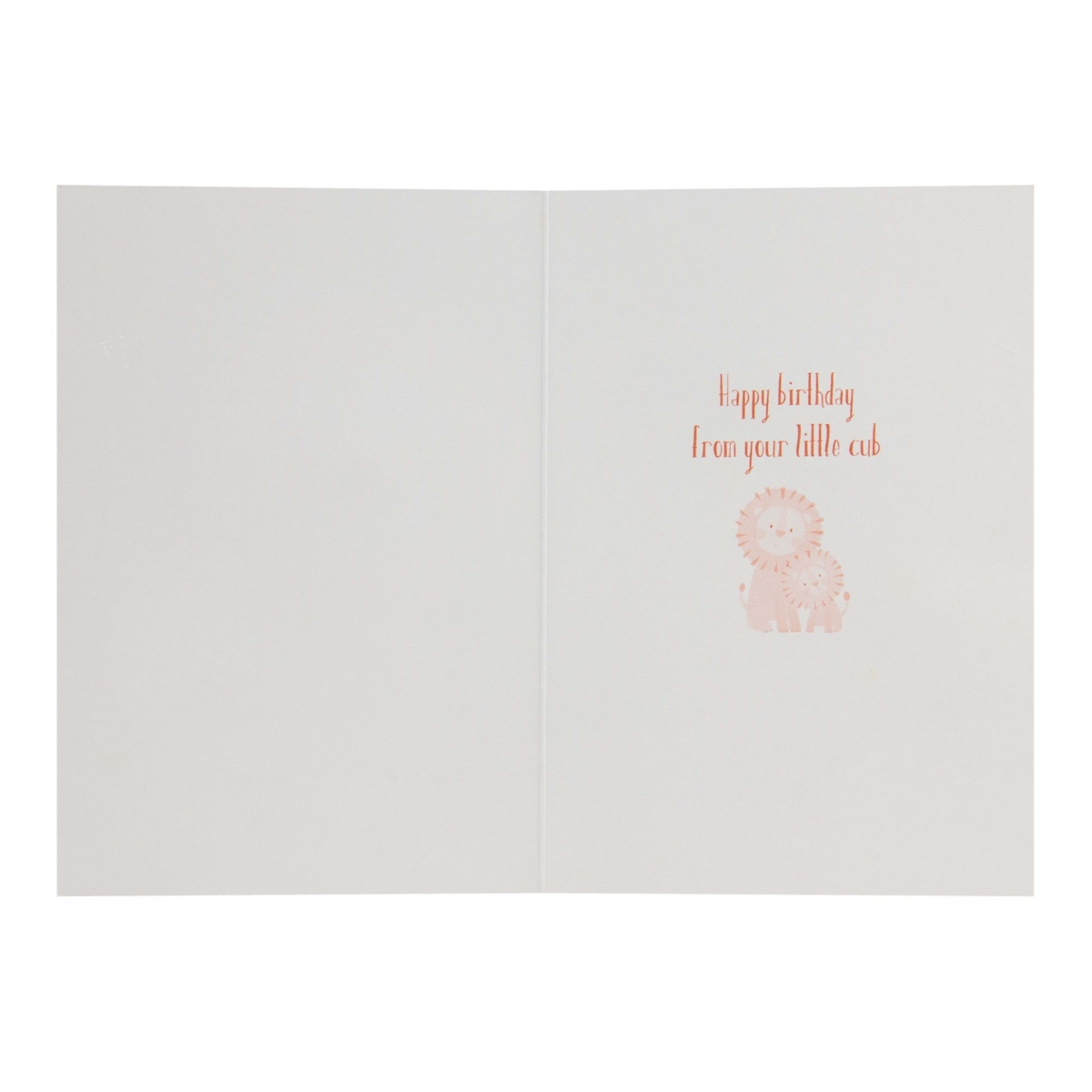 2 Connections from Hallmark Birthday Card for Dad - Lion and Cub, 2 of 3