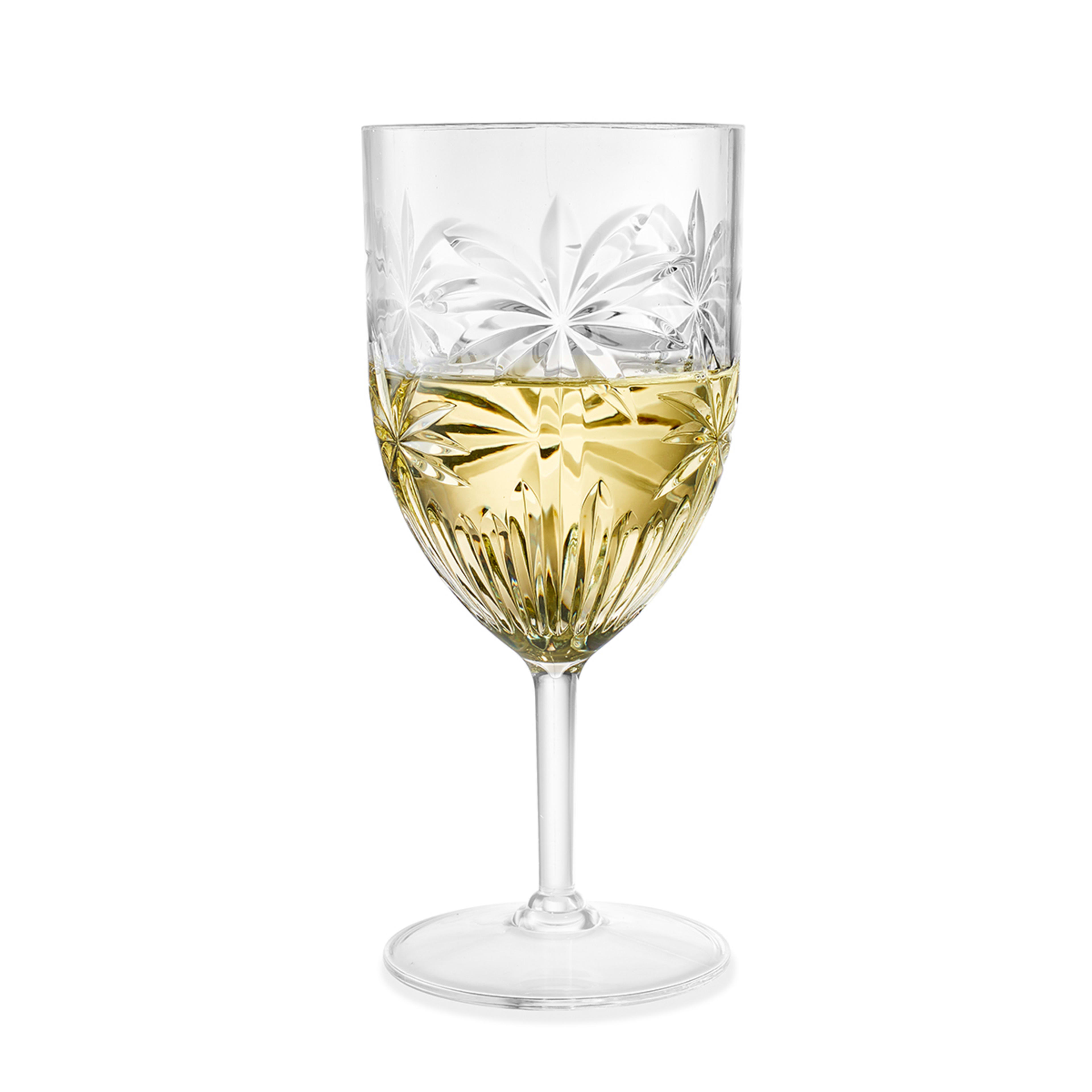 3 4 Clear Palm Acrylic Wine Glasses, 3 of 6