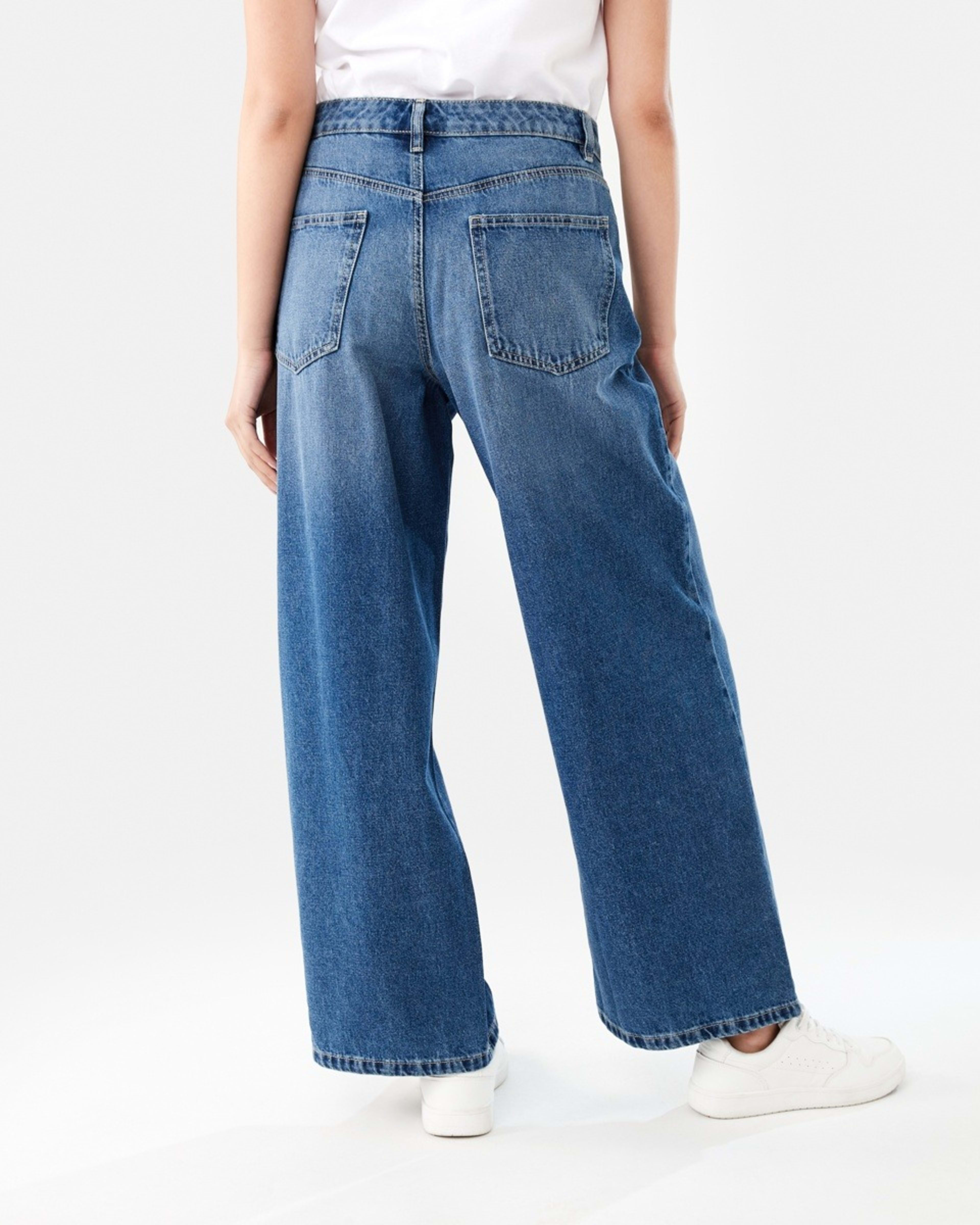 4 Wide Leg Jeans MID WASH, 4 of 9