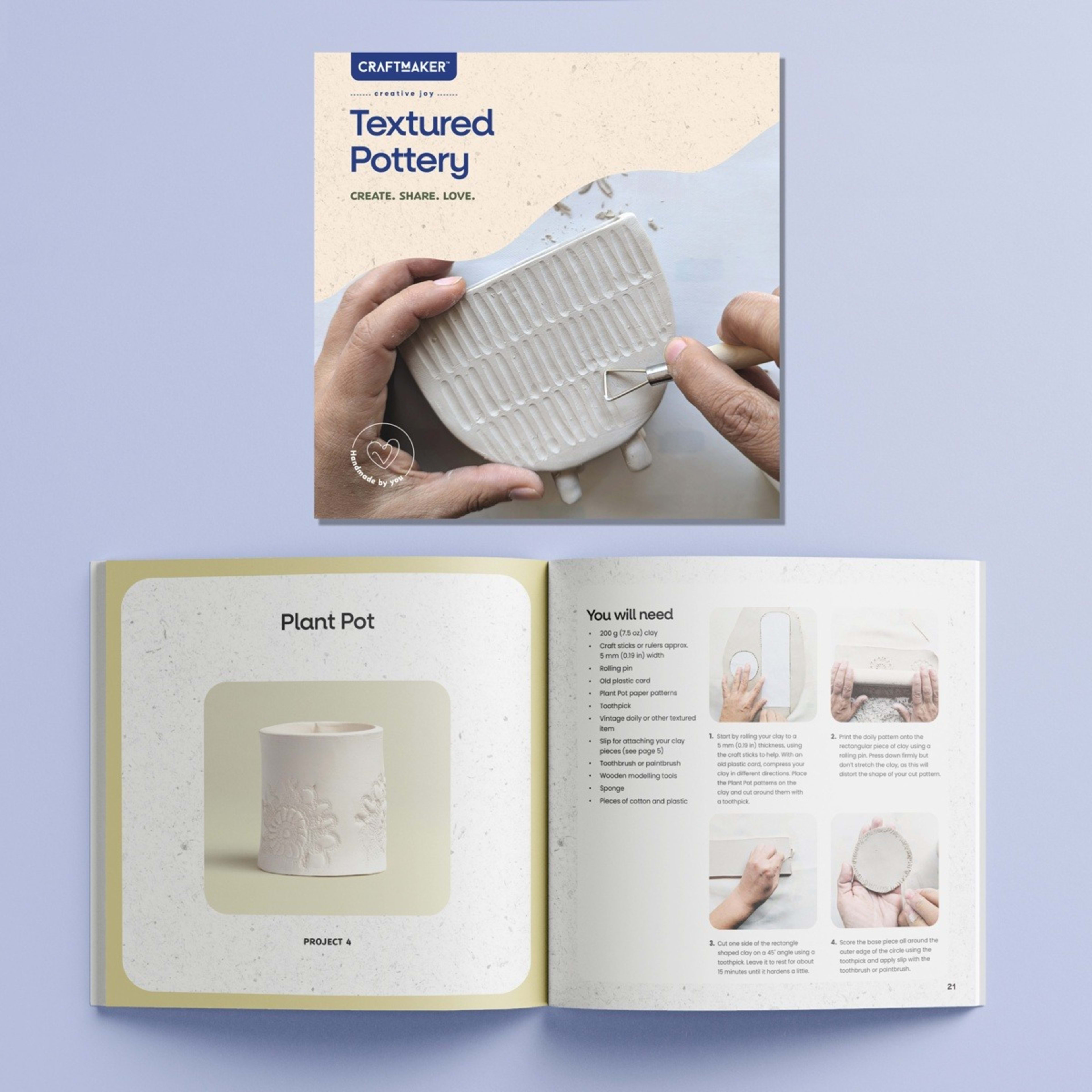 3 Craft Maker Textured Pottery Kit, 3 of 7