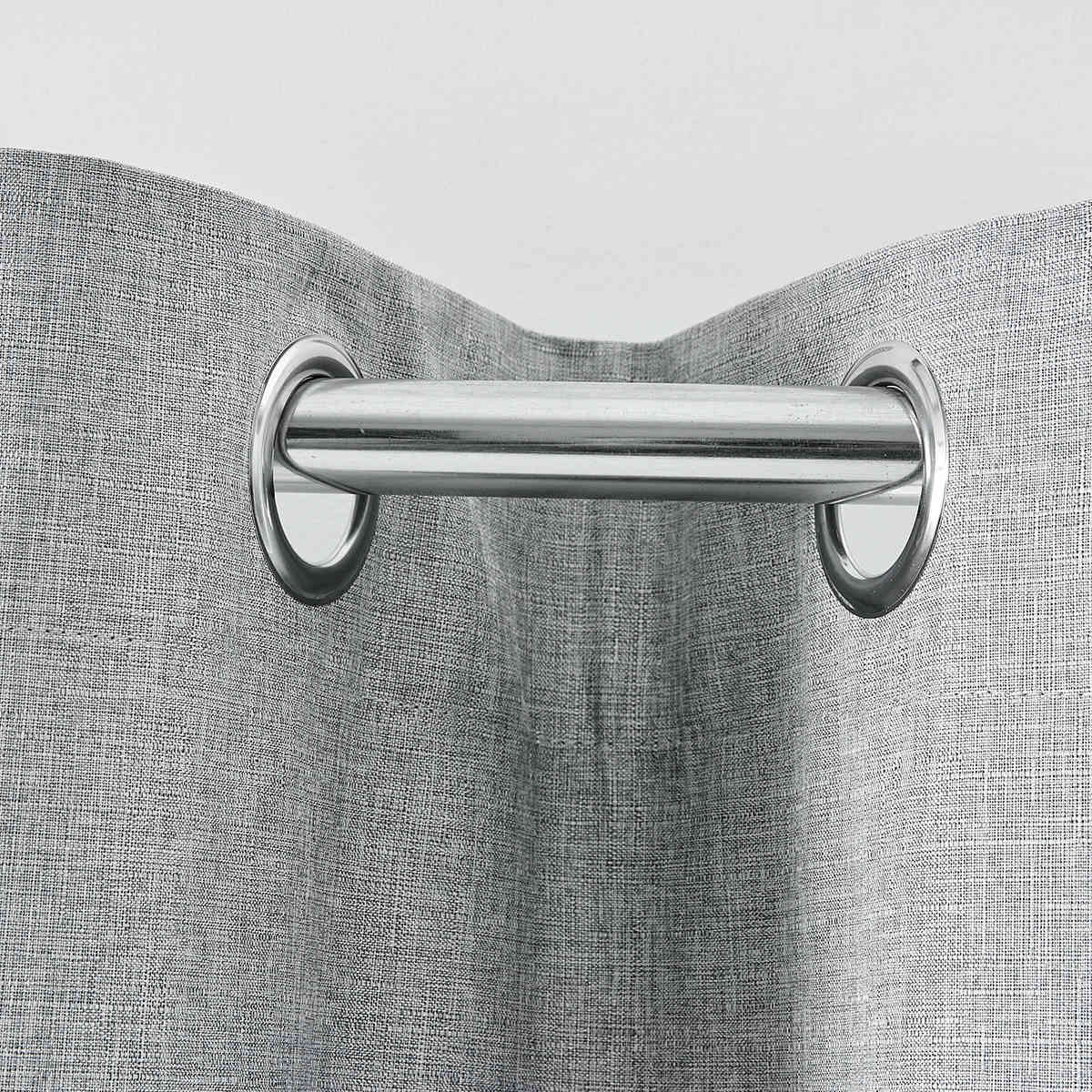 Monaco Double Width Eyelet Curtain Grey Kmart NZ