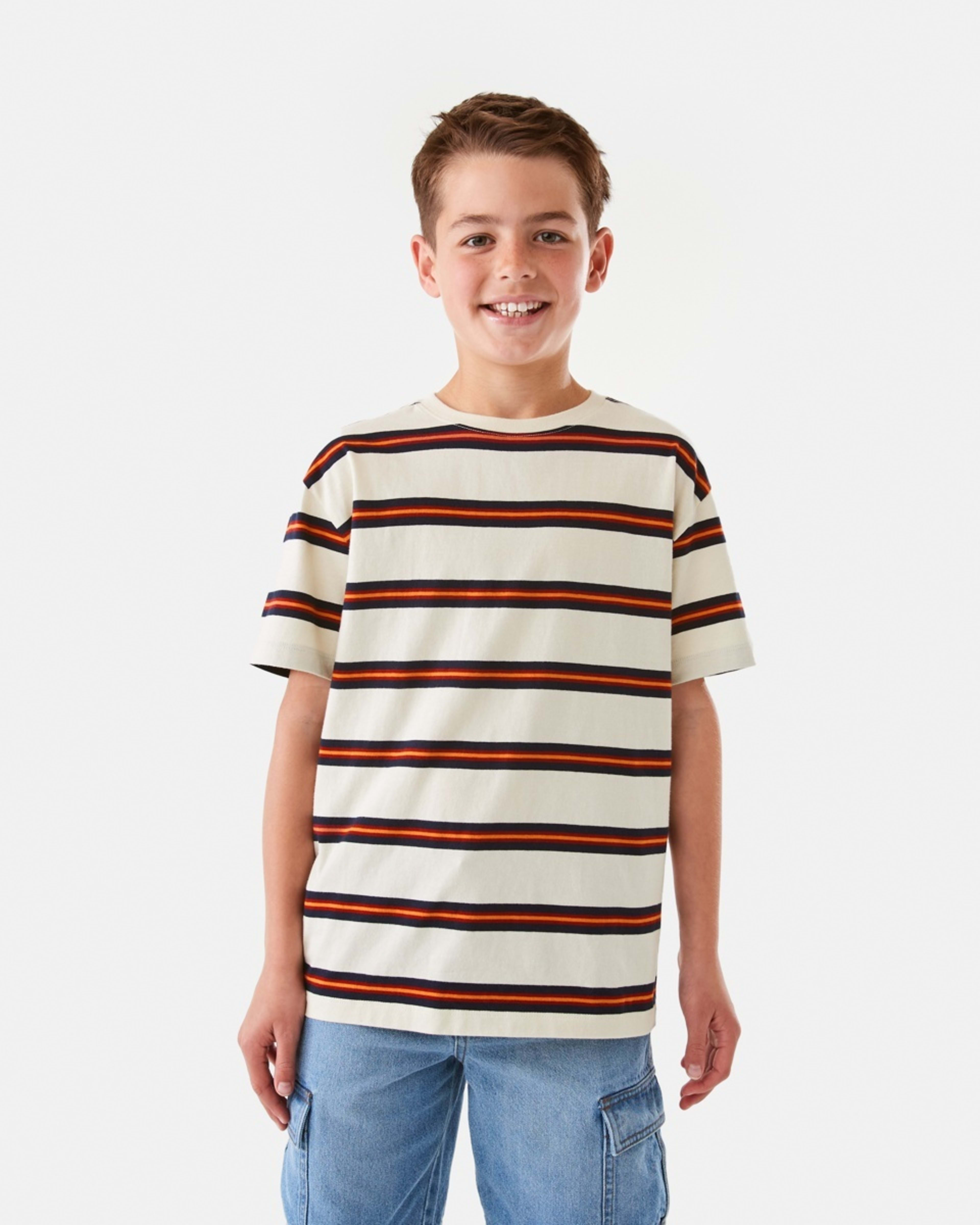 1 Short Sleeve Stripe T-shirt Bge Rtrstr, 1 of 8