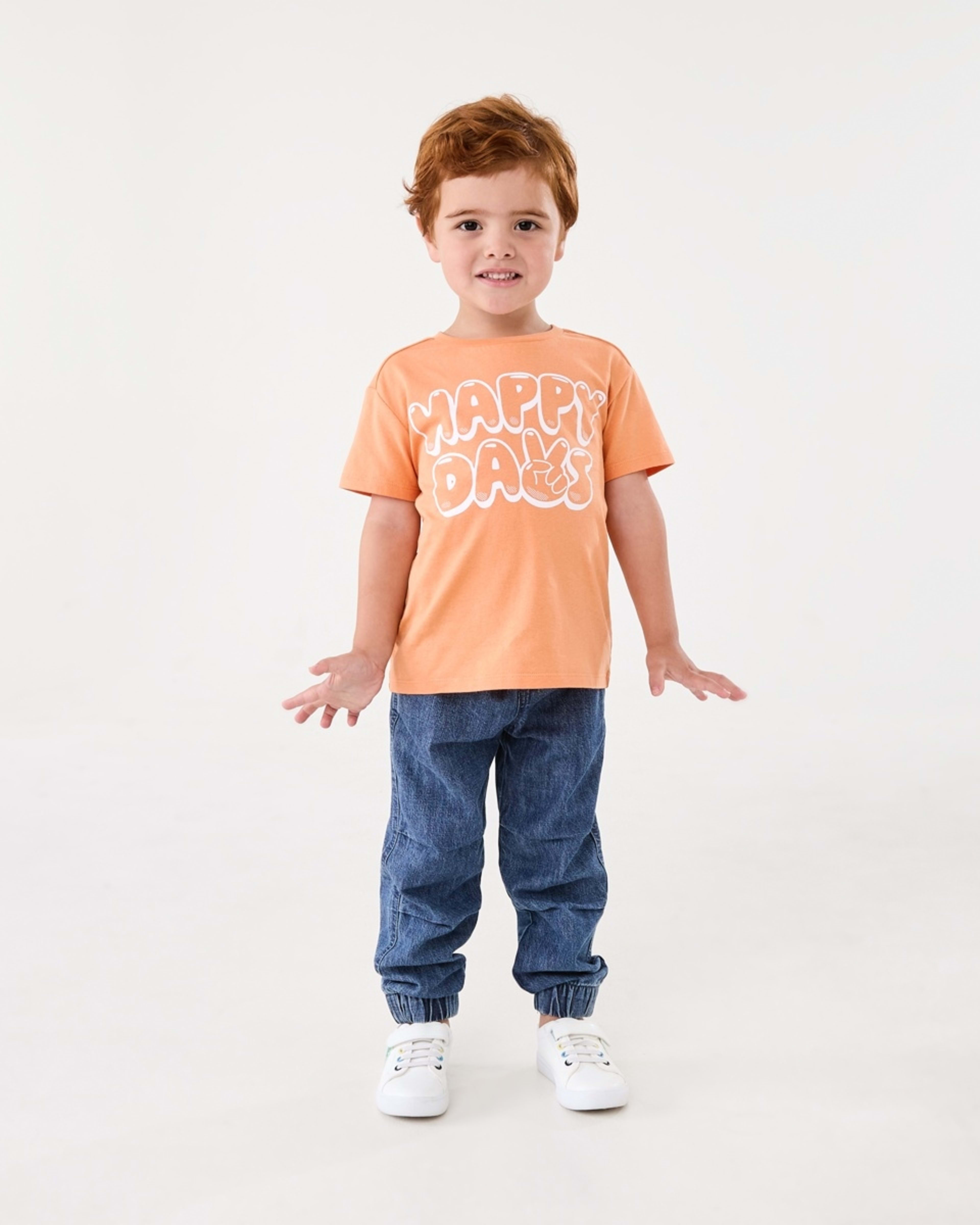 5 Chest Print T-shirt Org Happy, 5 of 8